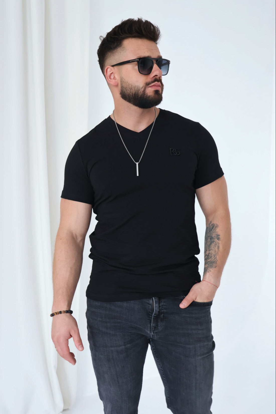 T-SHIRT HERREN BG VOLTA | SCHWARZ