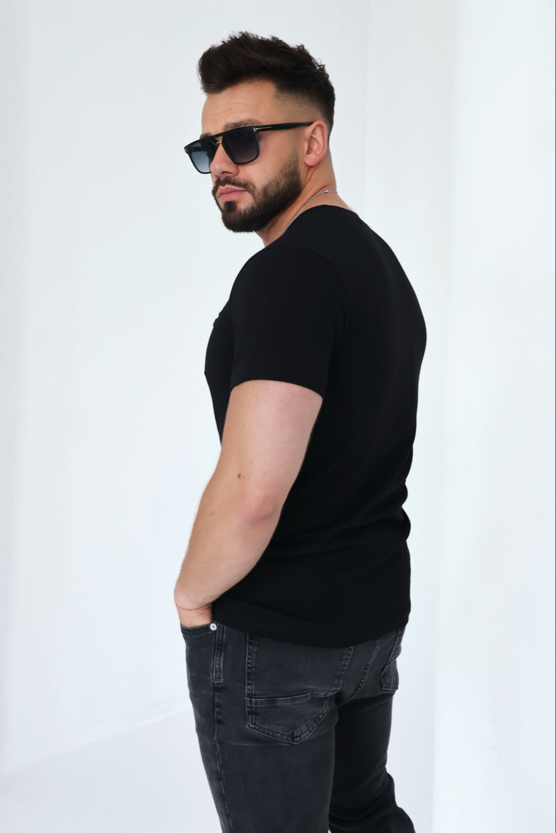 T-SHIRT HERREN BG VOLTA | SCHWARZ