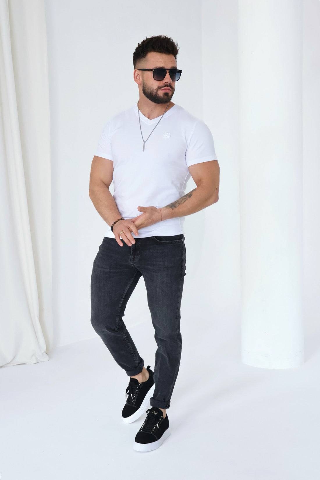 T-SHIRT HERREN BG VOLTA | WEIẞ
