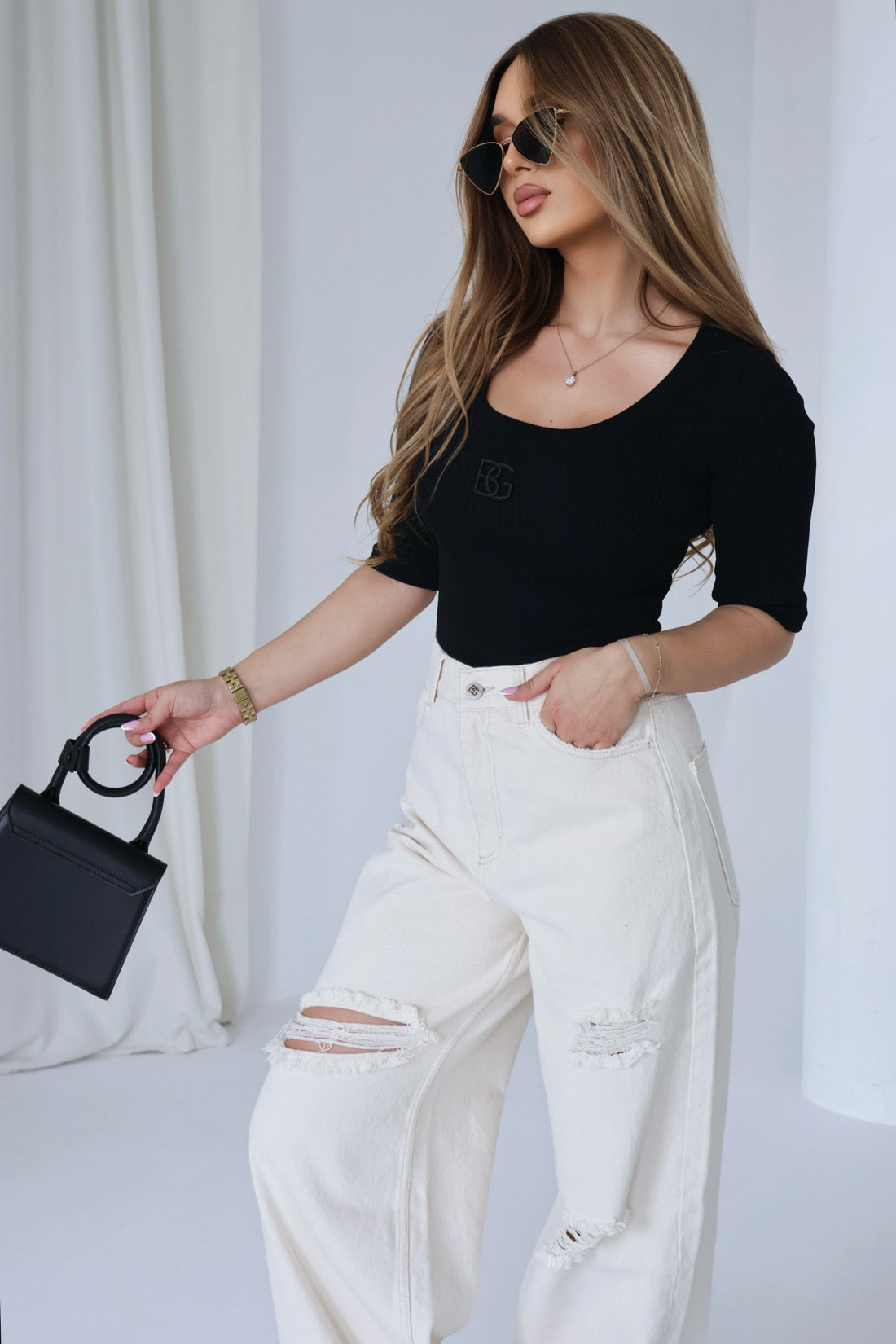 DAMENTOP BG BARBIES | SCHWARZ