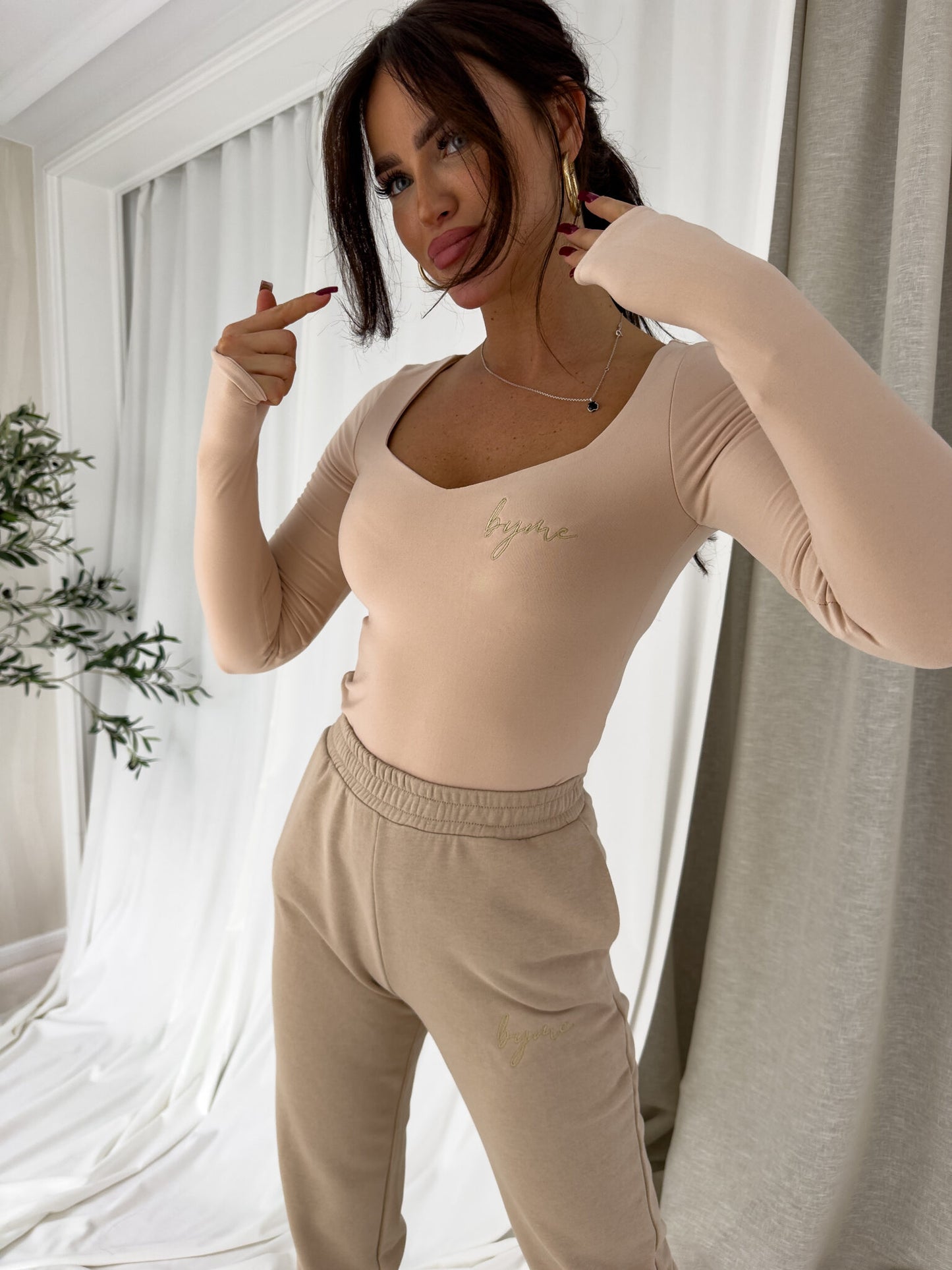 Jogginghose LOGO - beige