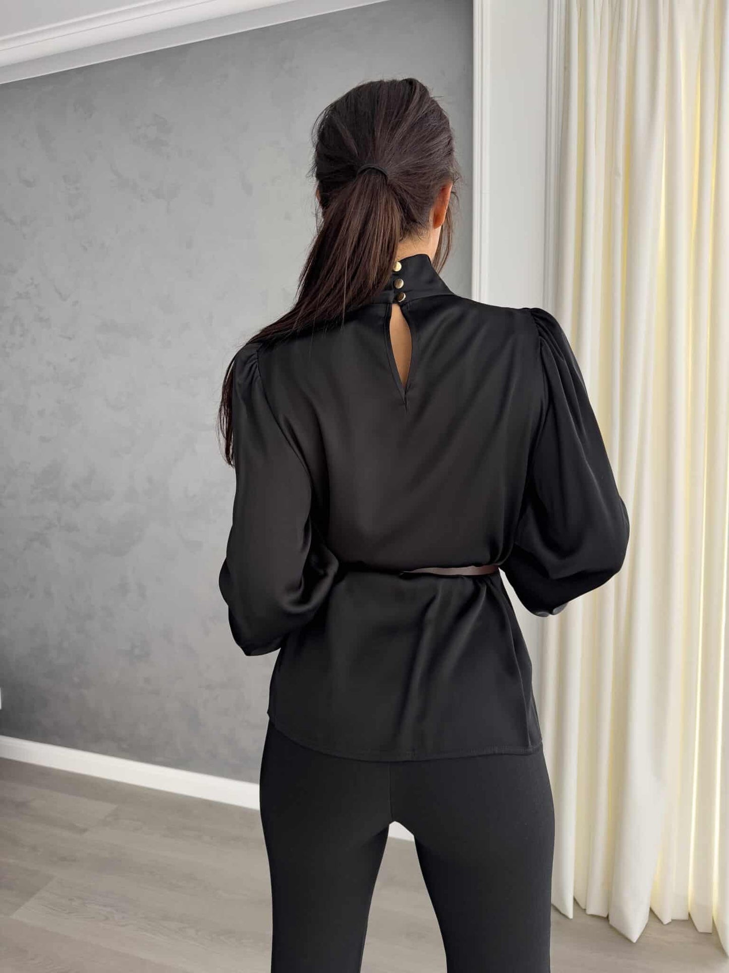 Damenbluse LIVIA  - schwarz