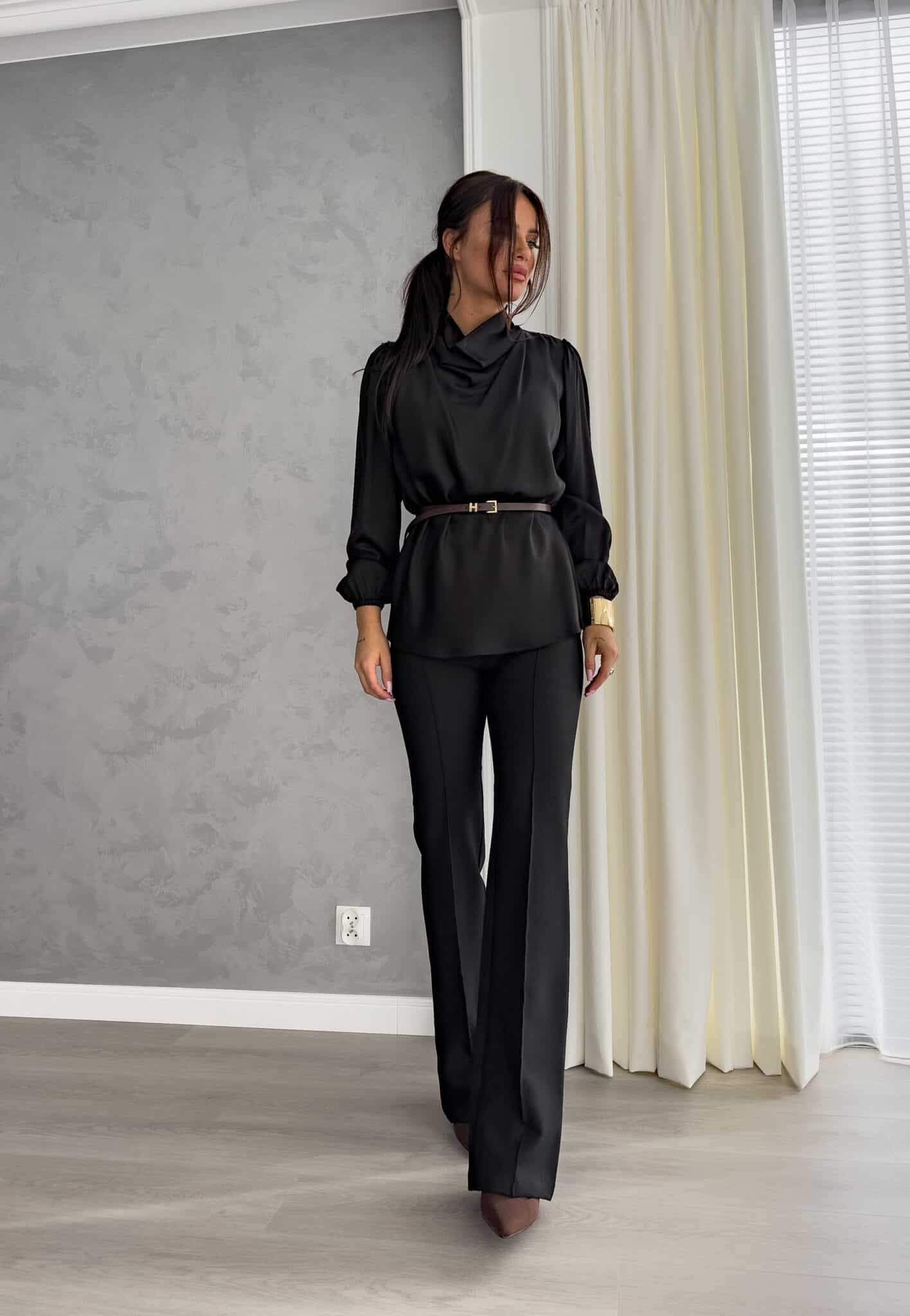 Damenbluse LIVIA  - schwarz