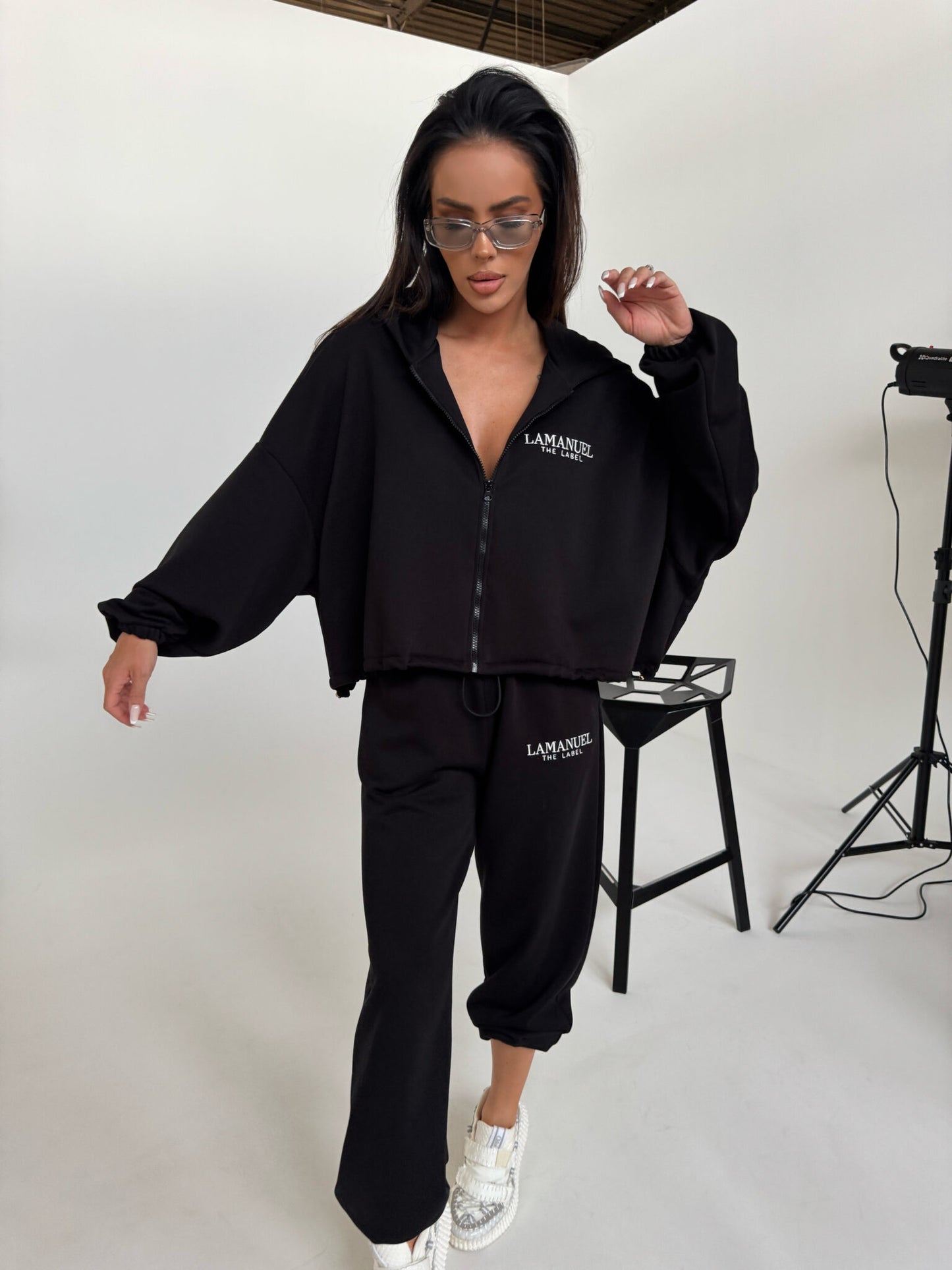 Sportanzug Damen schwarz
