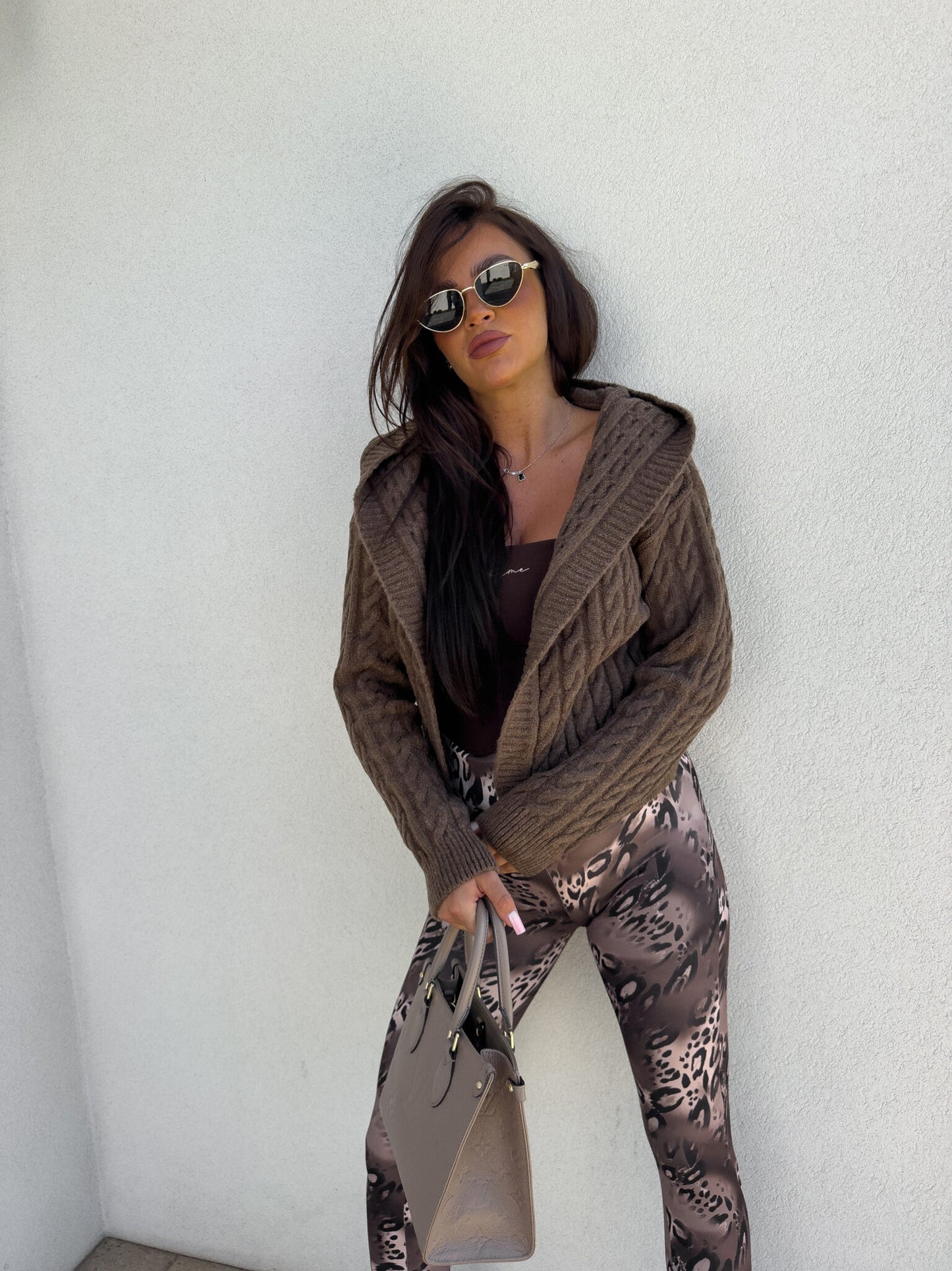 Pullover BOMBER KAPTUR ONE – SCHOKO
