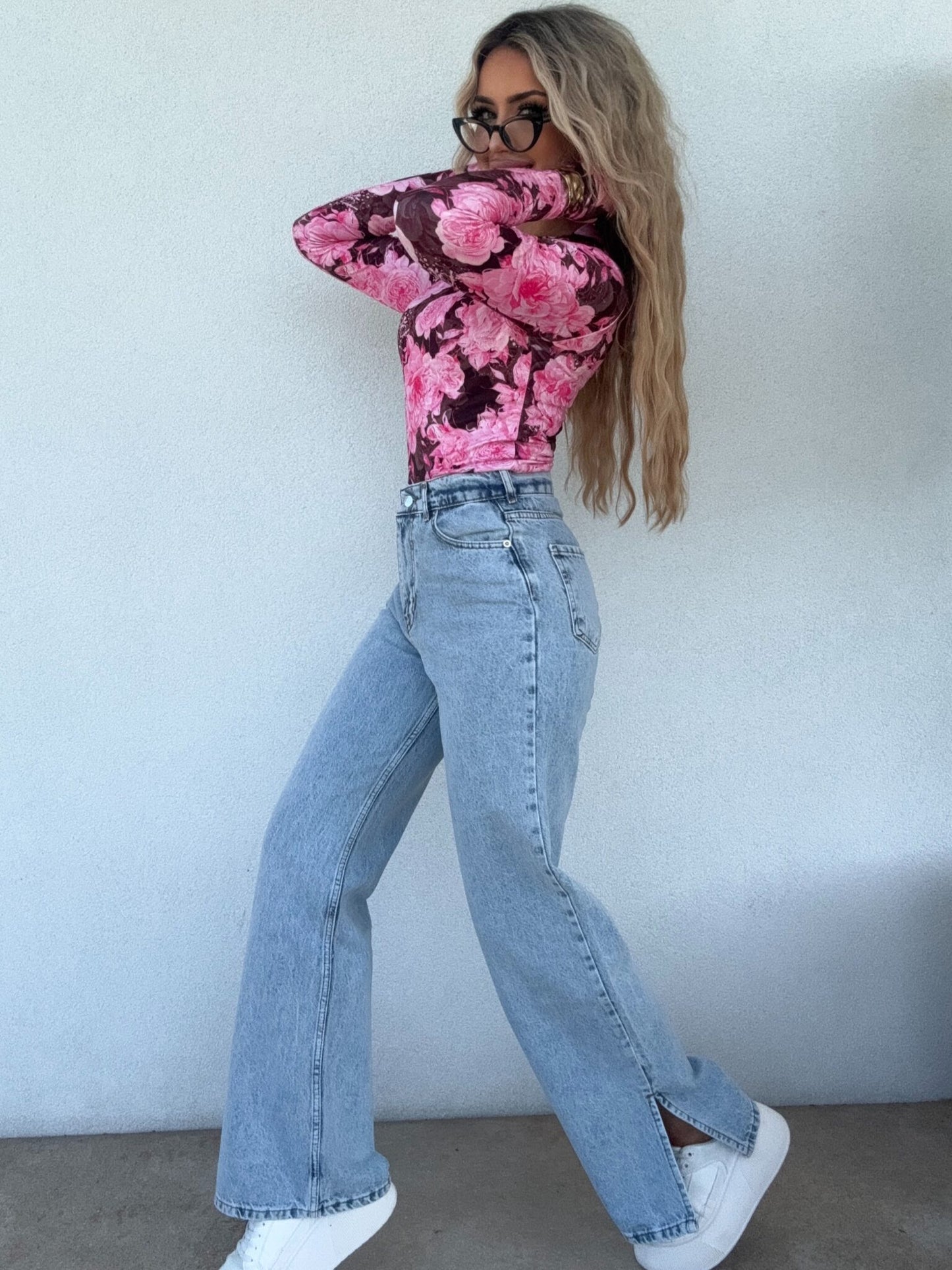 Jeans MOM FIT FLARED – dark jeans
