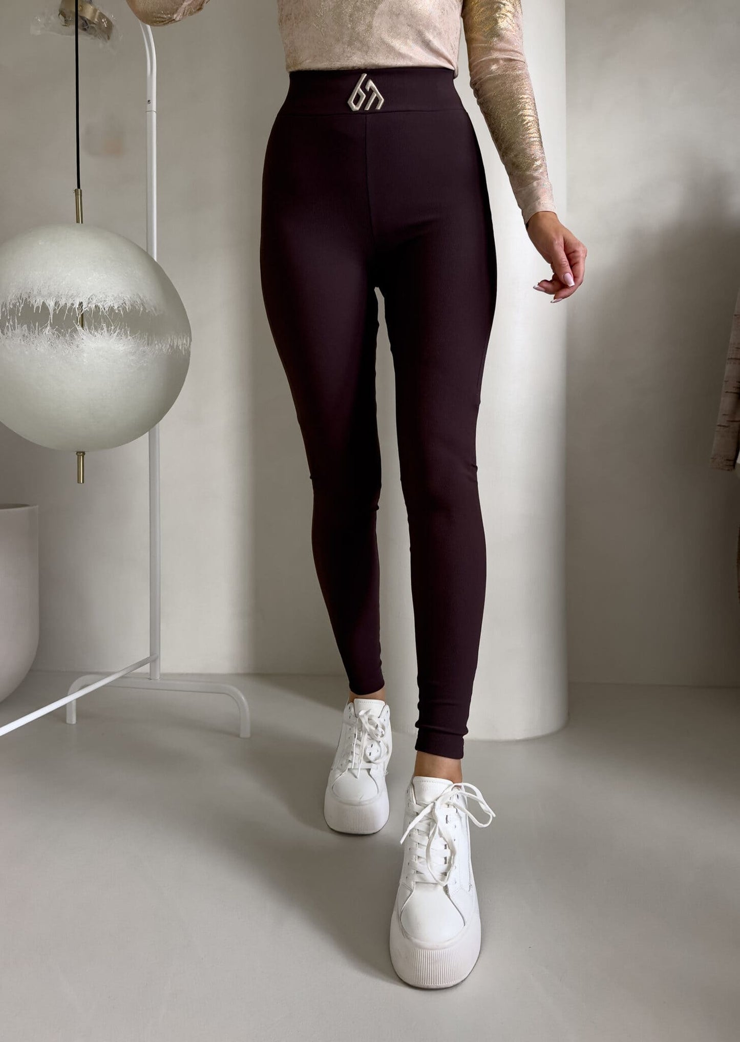 Leggings FIT logo - SCHOKOBRAUN