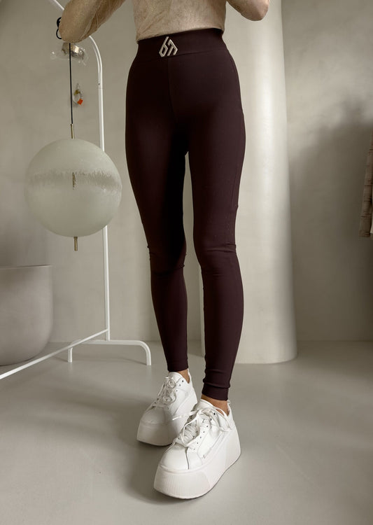 Leggings FIT logo - SCHOKOBRAUN