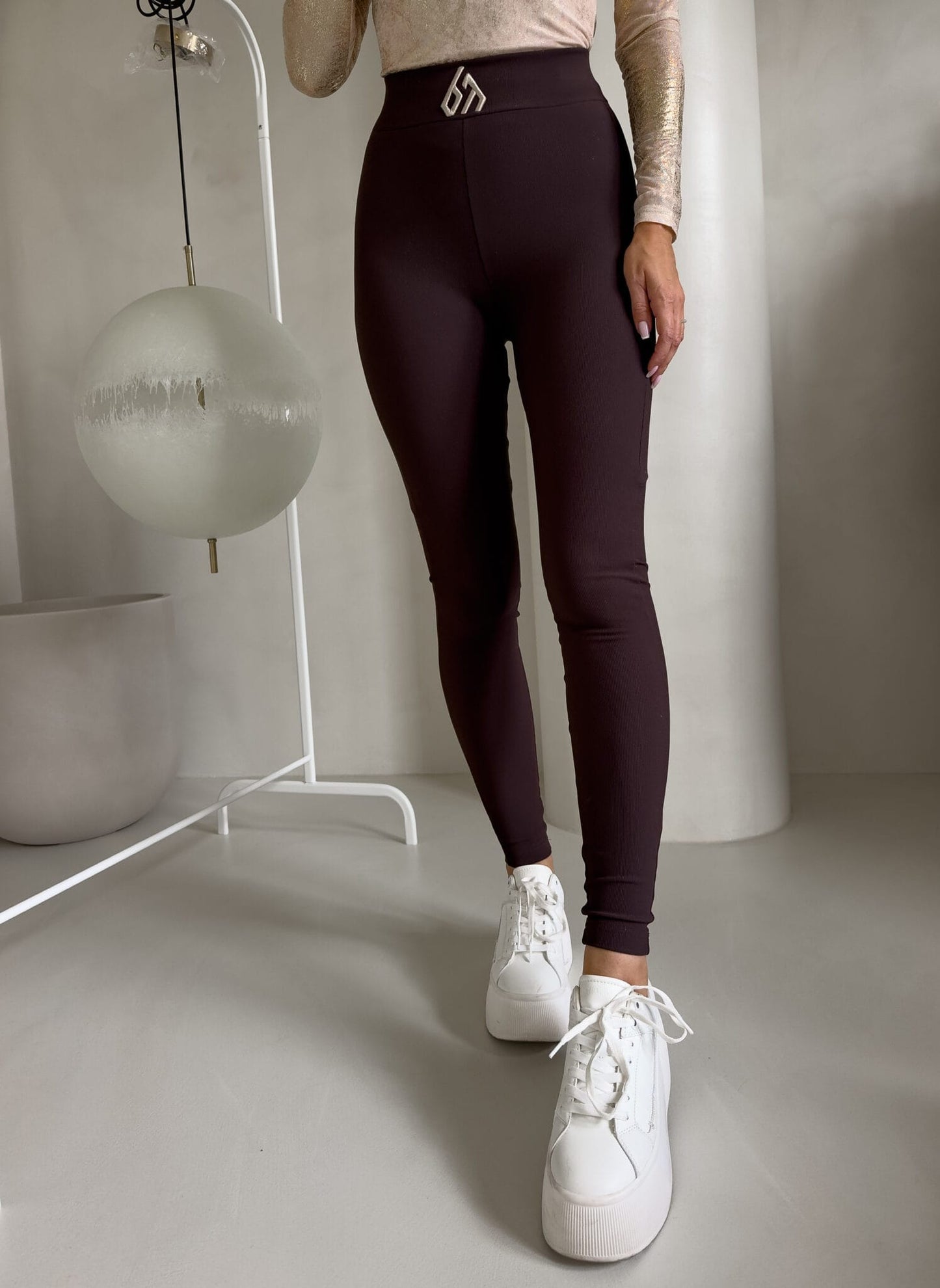 Leggings FIT logo - SCHOKOBRAUN