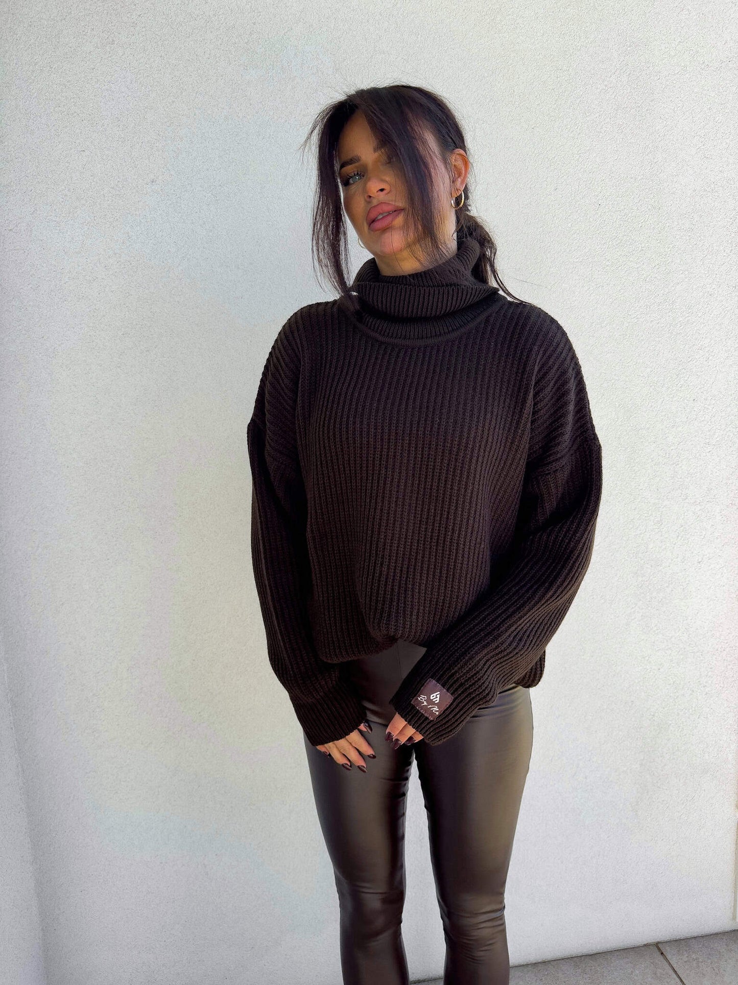 Rollkragenpullover LAVER - SCHOKOBRAUN