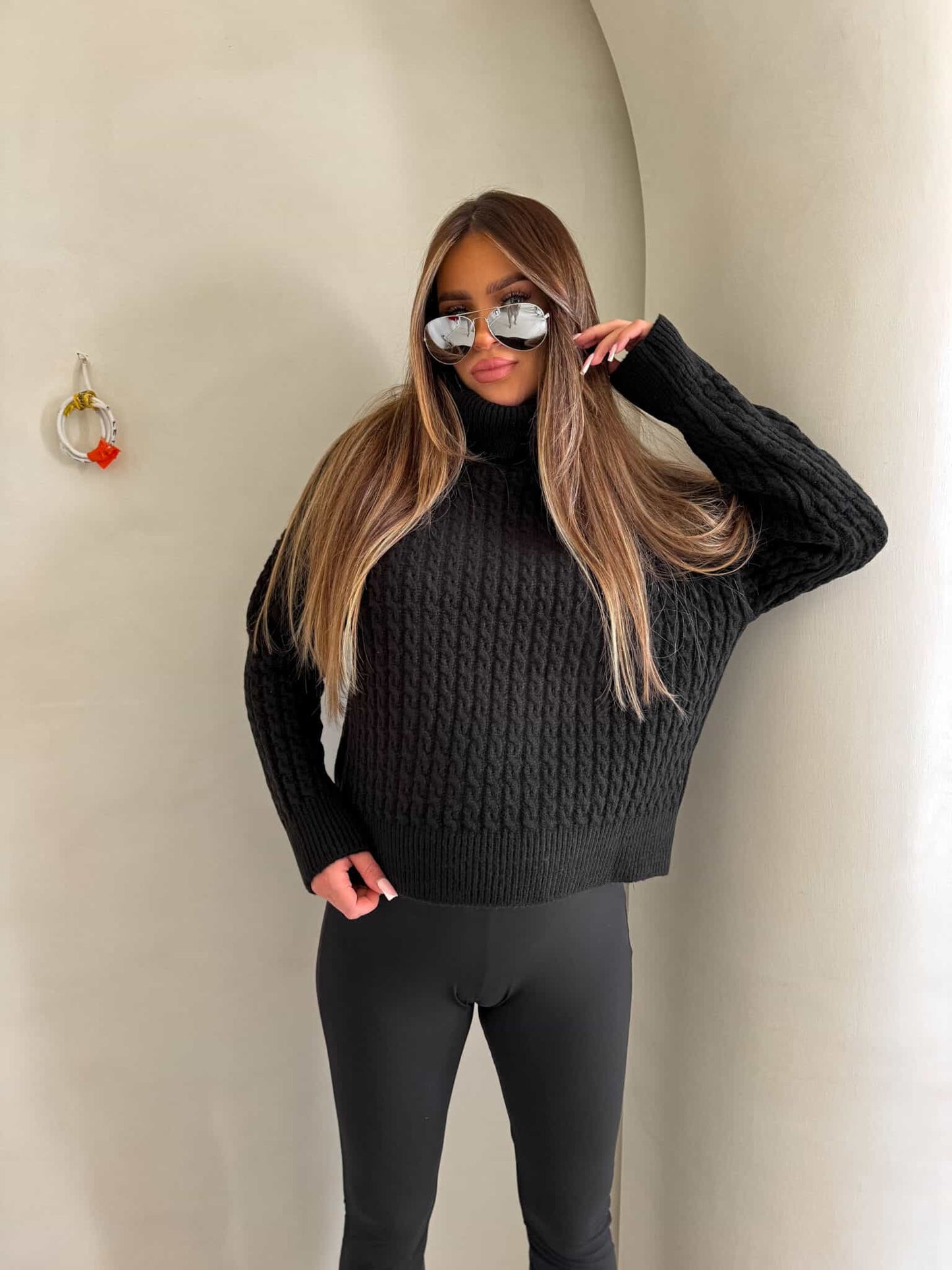 Rollkragenpullover INKO - Schwarz