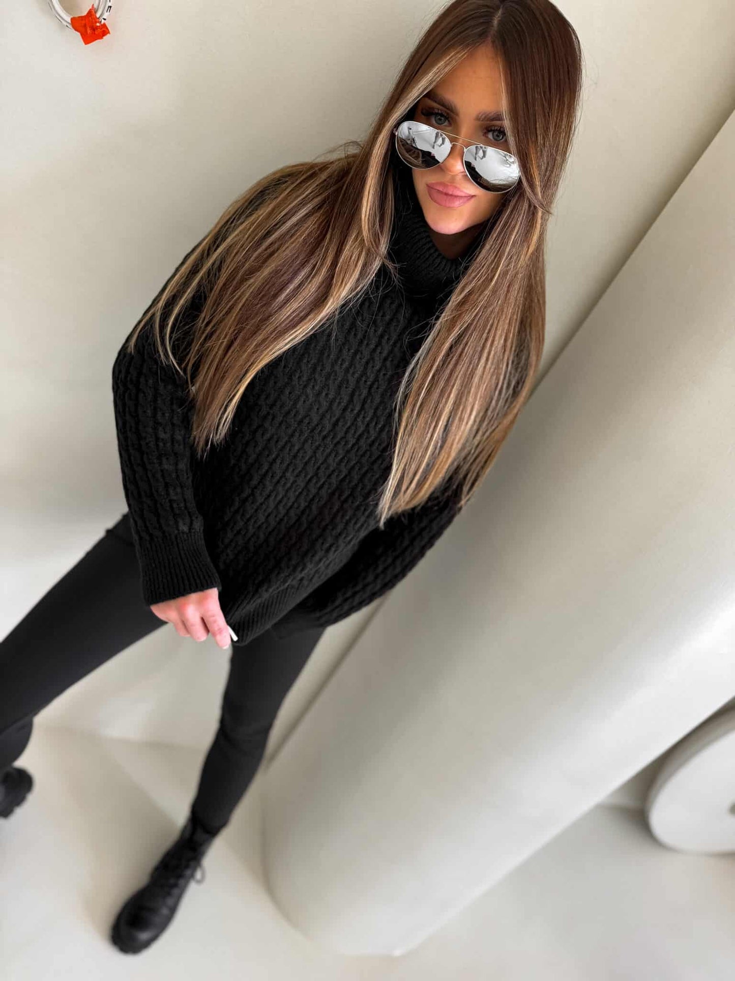 Rollkragenpullover INKO - Schwarz
