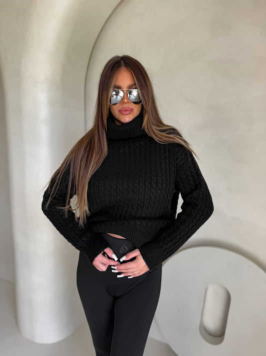 Rollkragenpullover INKO - Schwarz
