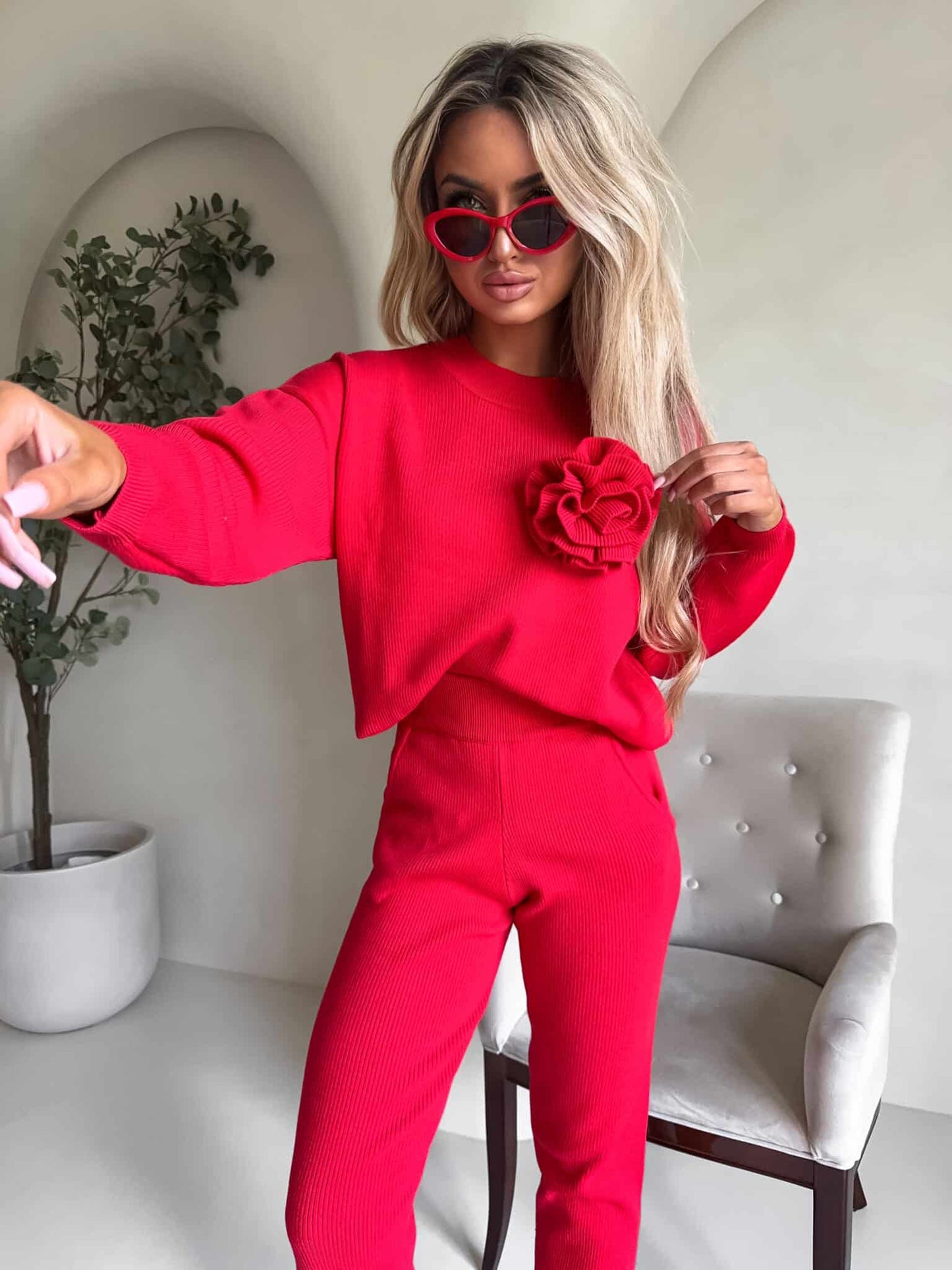 Zweiteiler DELANI LONG – rot