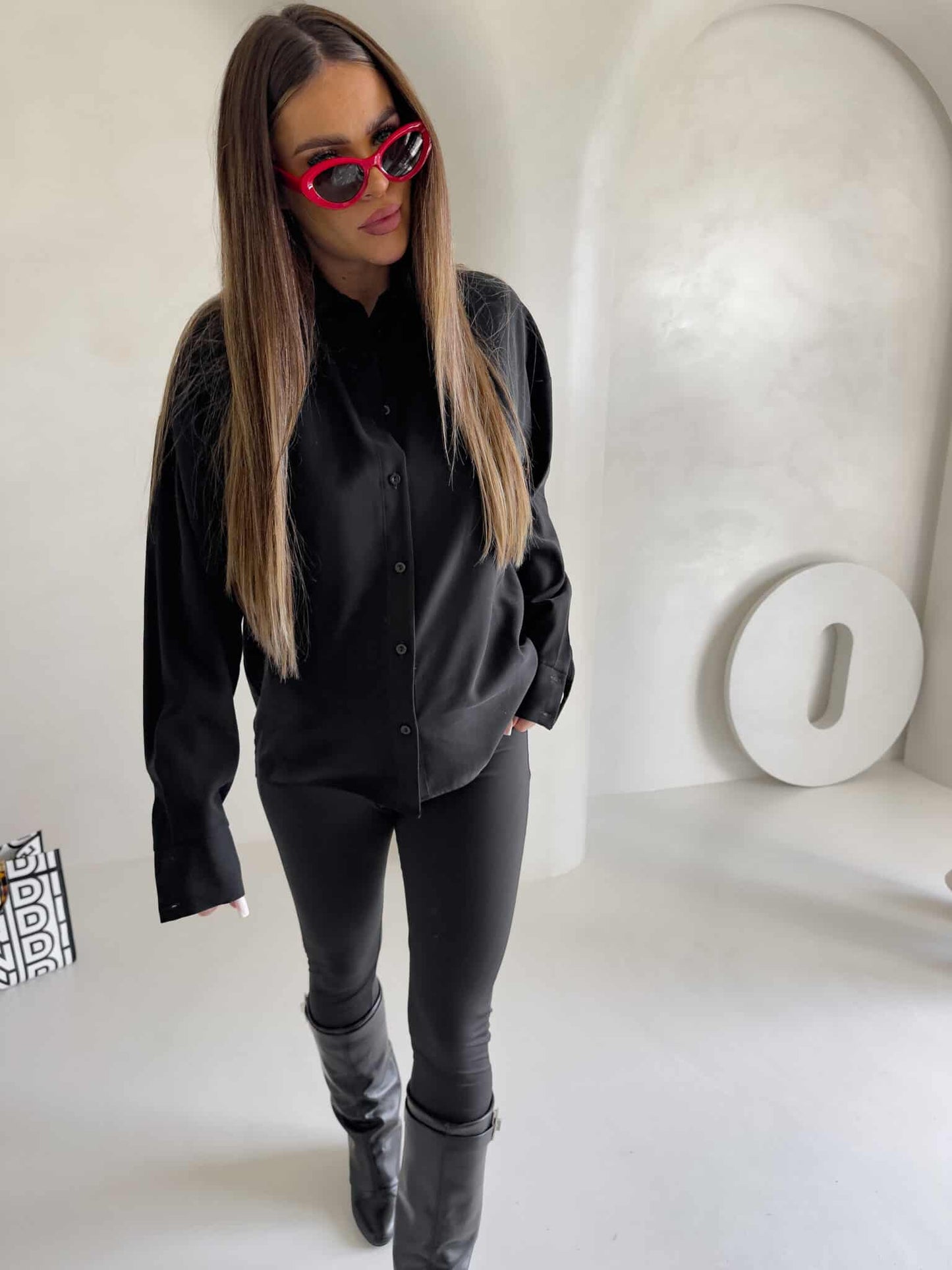 Damenbluse BLINK - schwarz