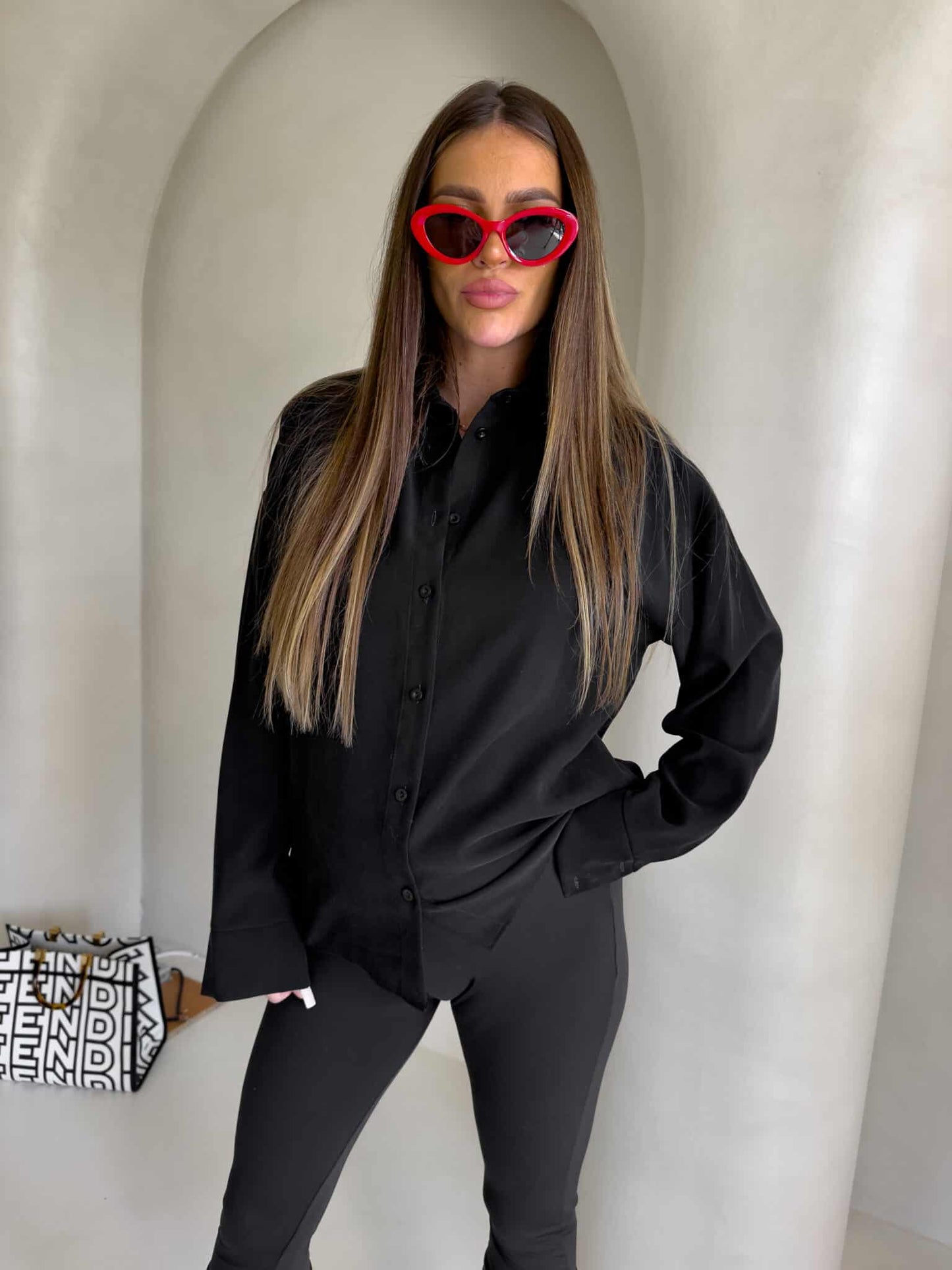Damenbluse BLINK - schwarz
