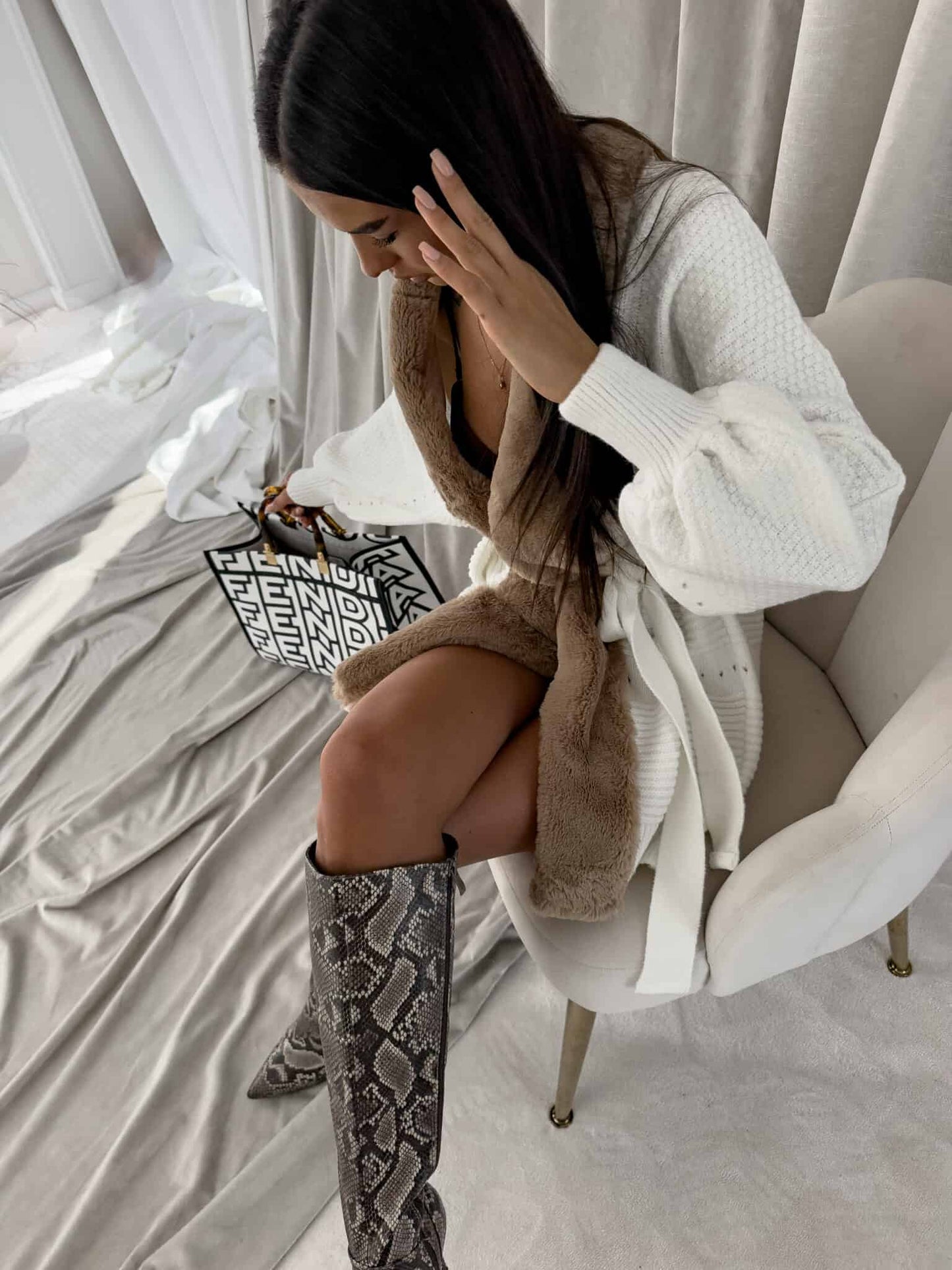 Strickjacke DREAM - ecru