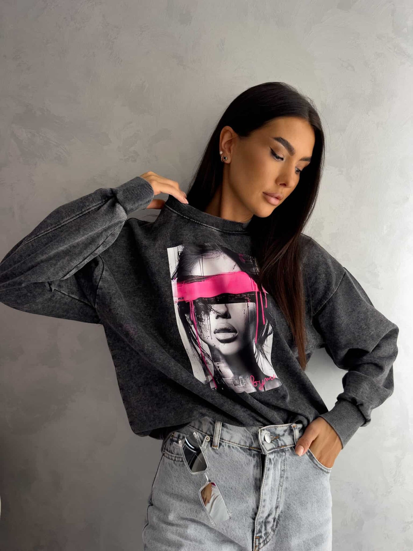 Sweatshirt LOCK - schwarz