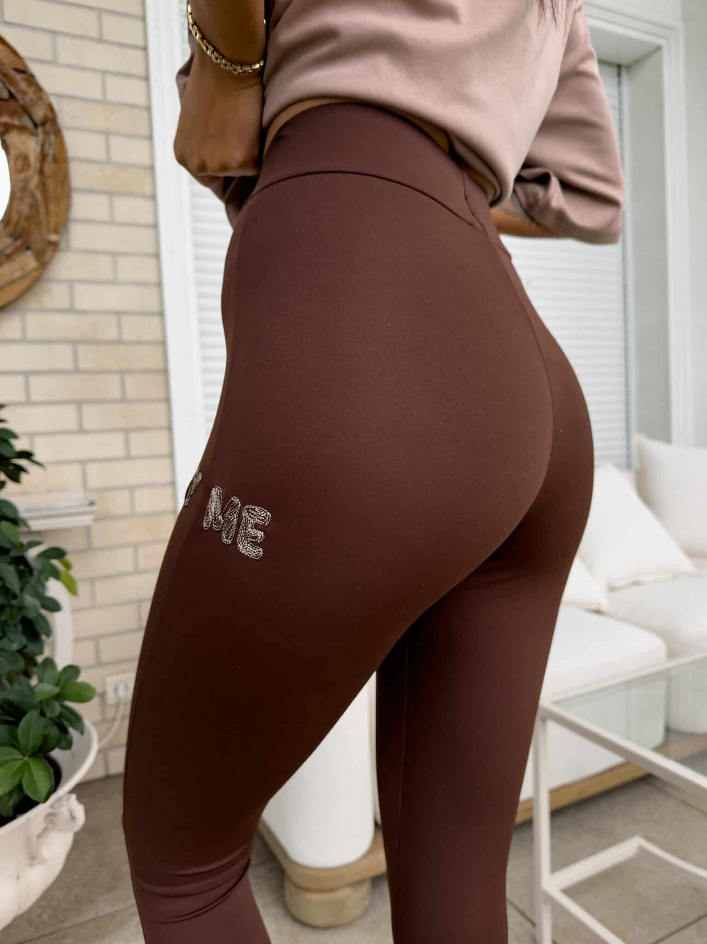 Leggings WOW - schokobraun