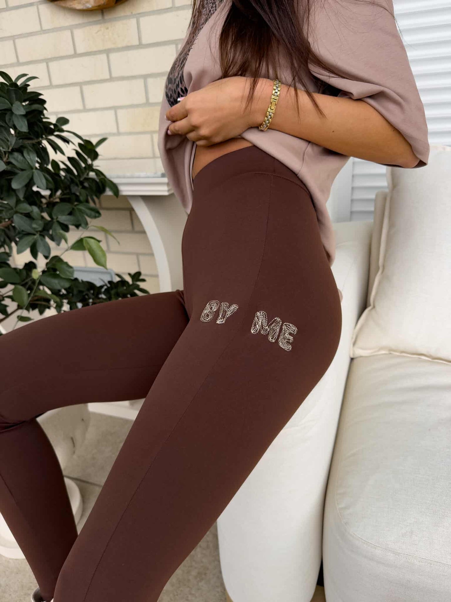Leggings WOW - schokobraun
