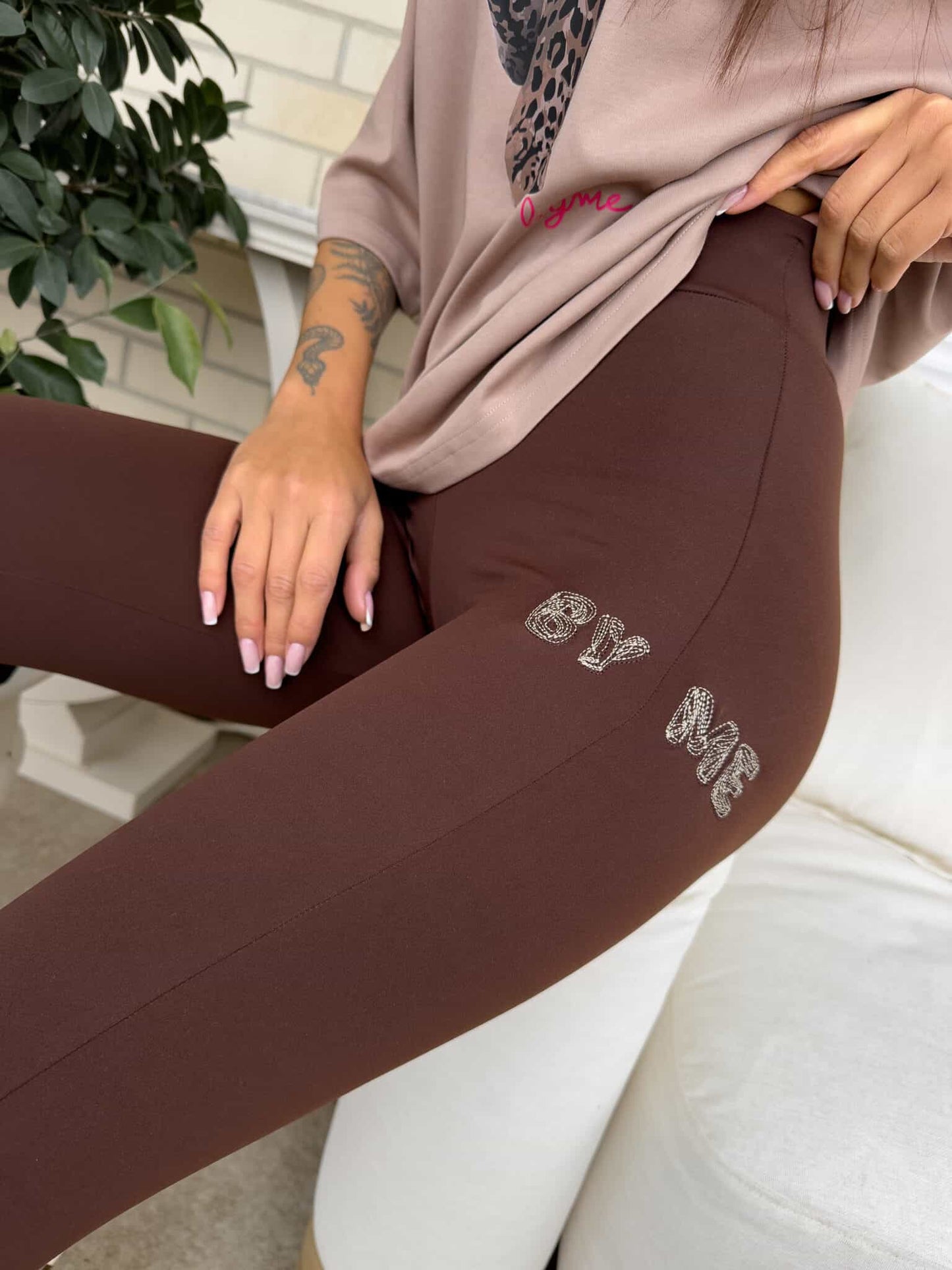 Leggings WOW - schokobraun