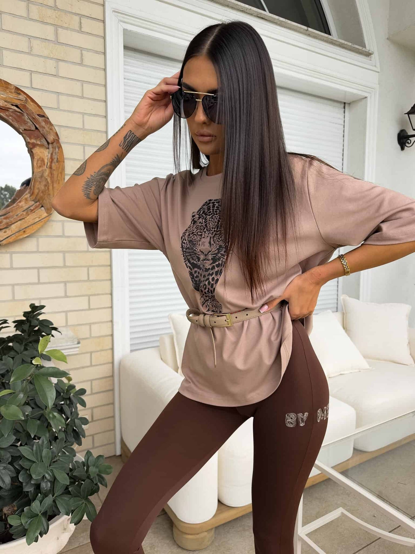 Leggings WOW - schokobraun