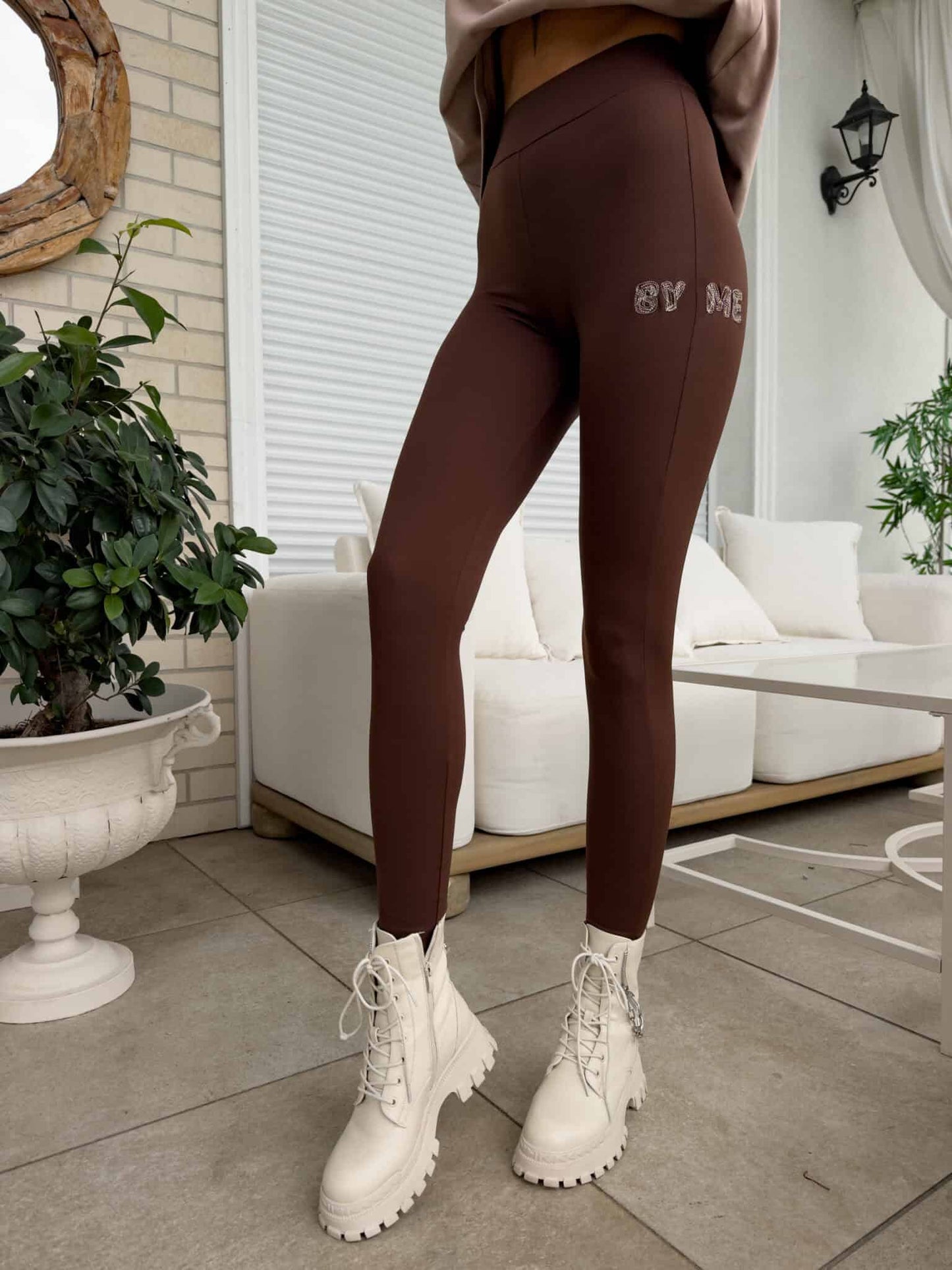 Leggings WOW - schokobraun