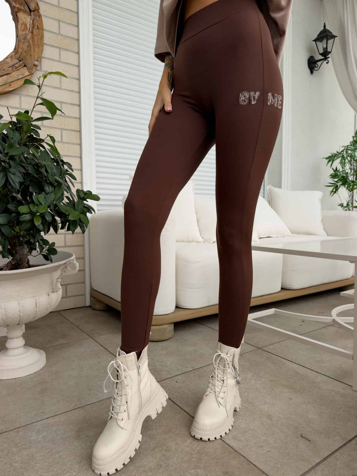 Leggings WOW - schokobraun