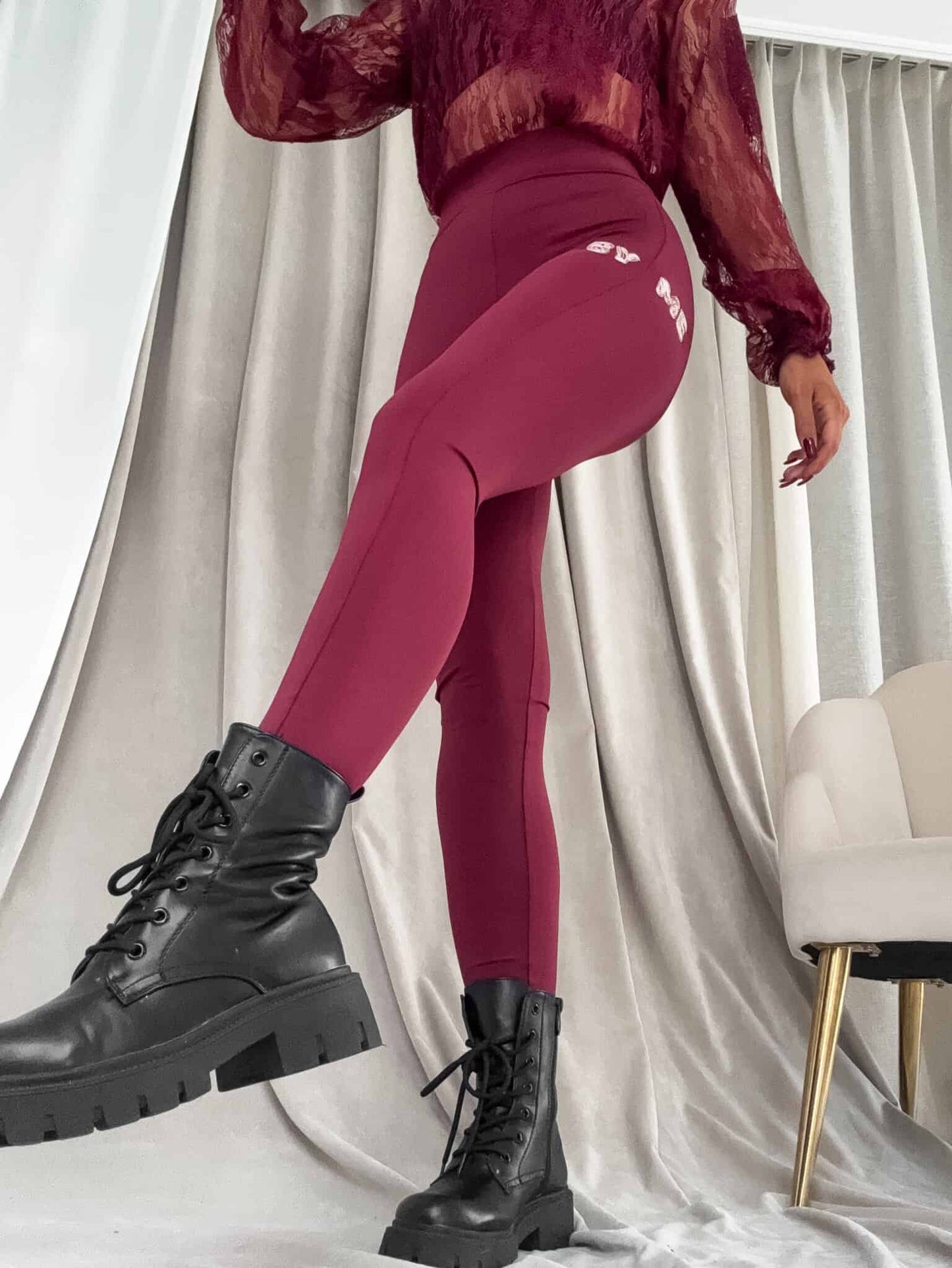 Leggings WOW - bordeaux