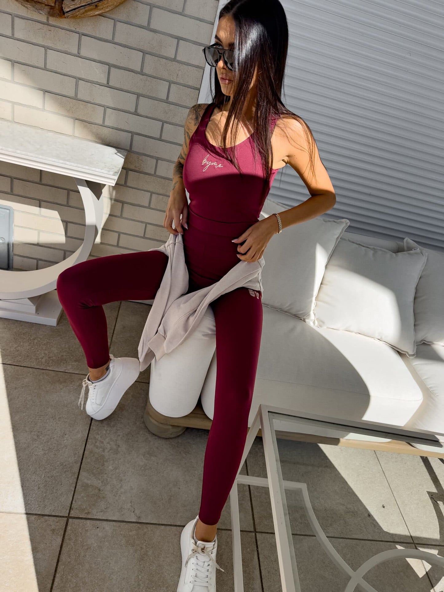 Leggings WOW - bordeaux