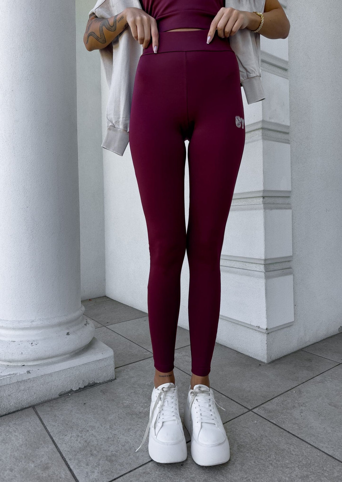 Leggings WOW - bordeaux