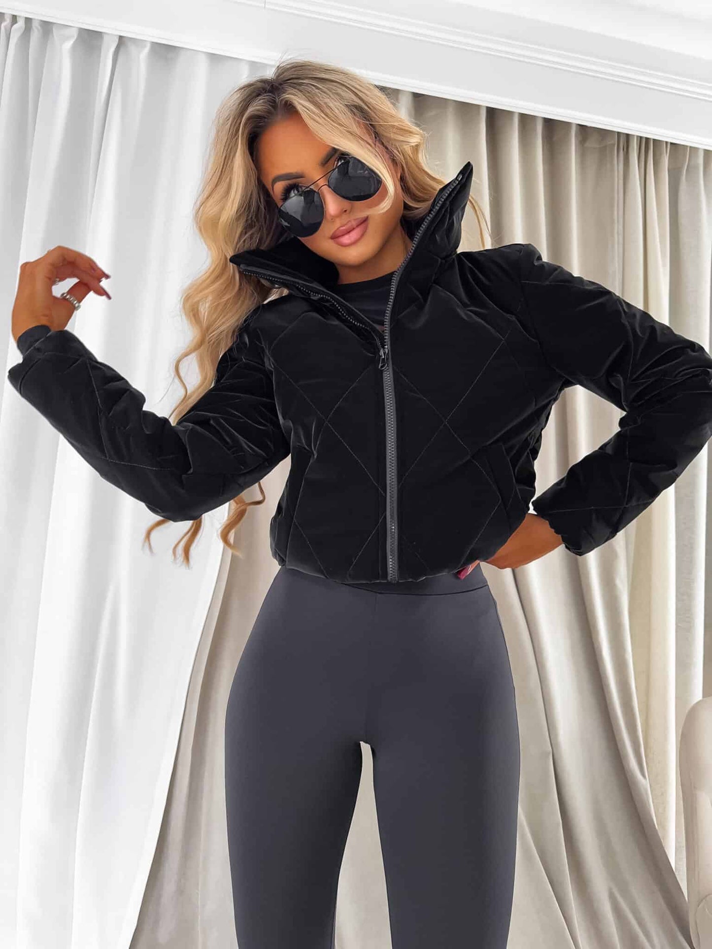 Jacke VESTE II – schwarz- pink