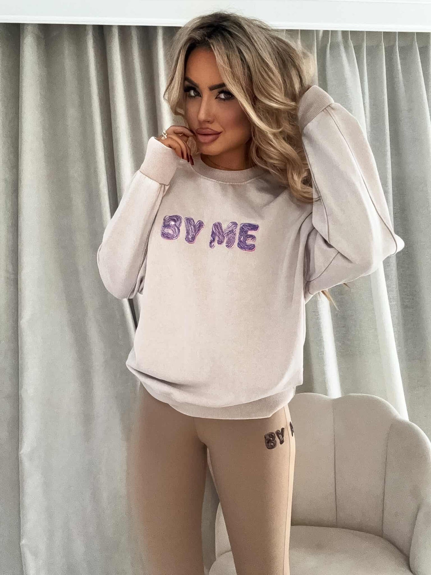 Sweatshirt POWER - hellbeige