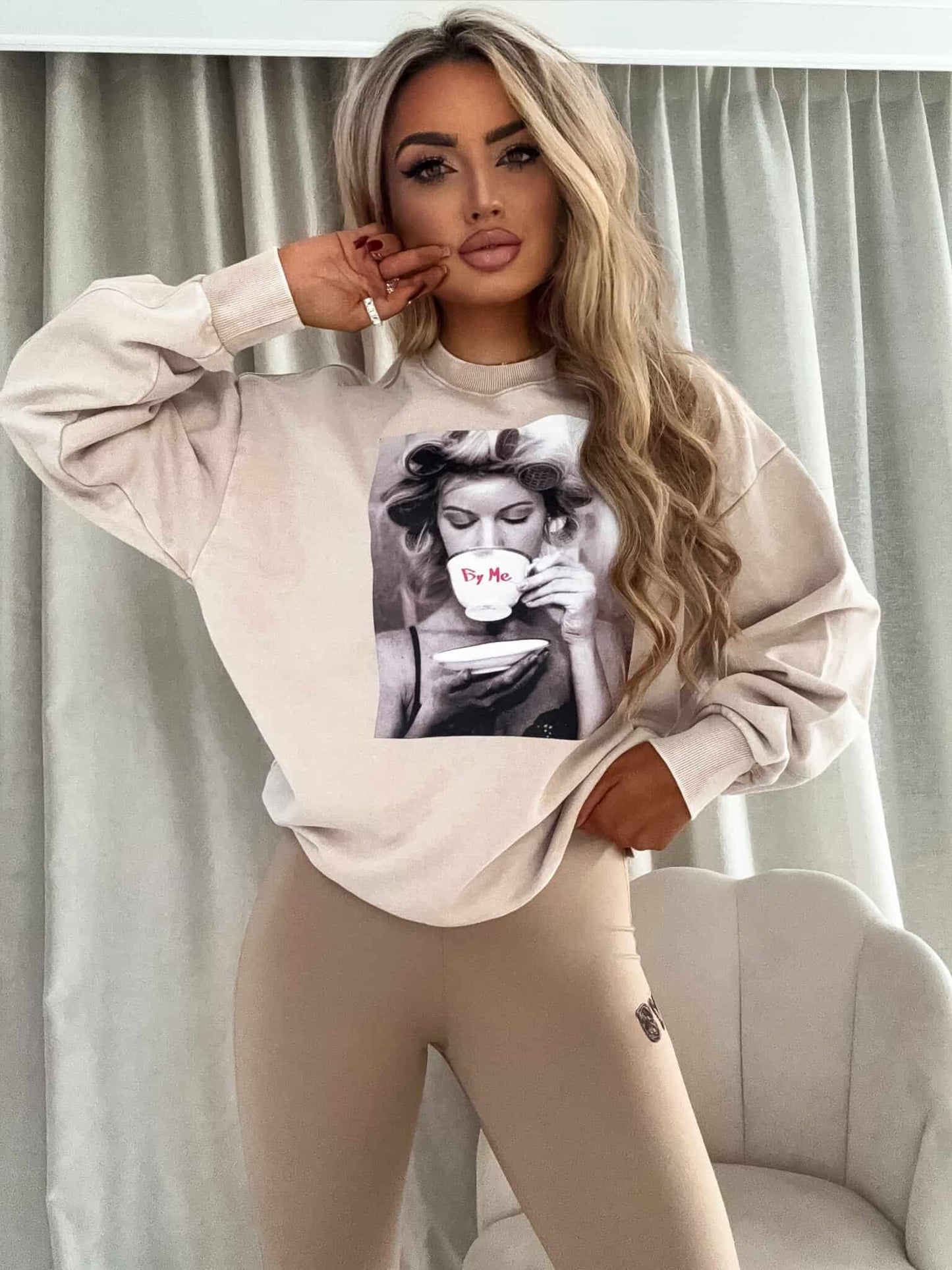 Sweatshirt ROLLER - hellbeige