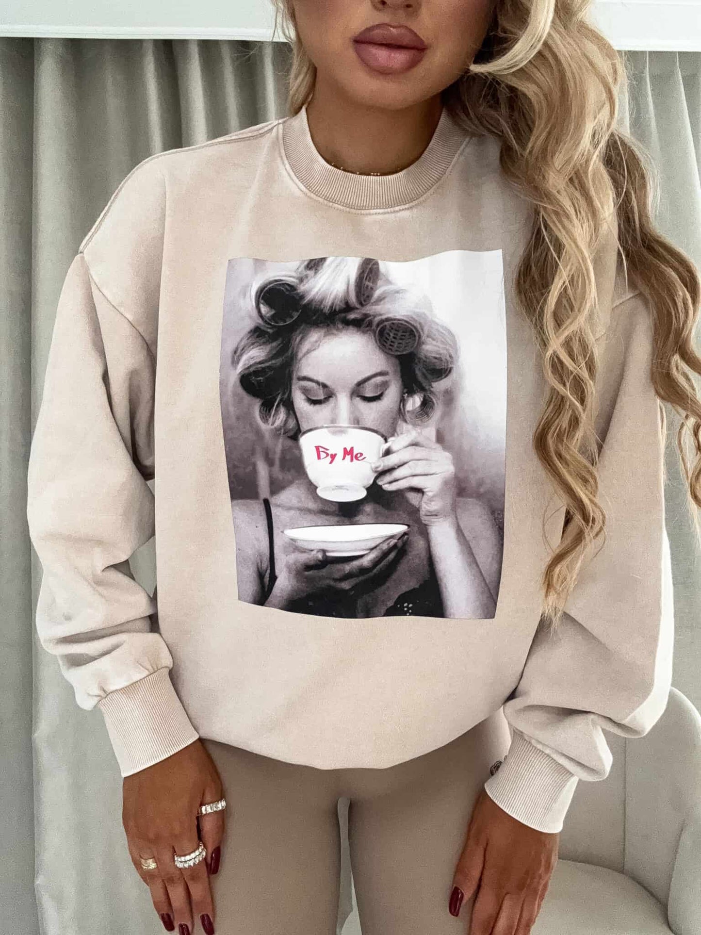 Sweatshirt ROLLER - hellbeige