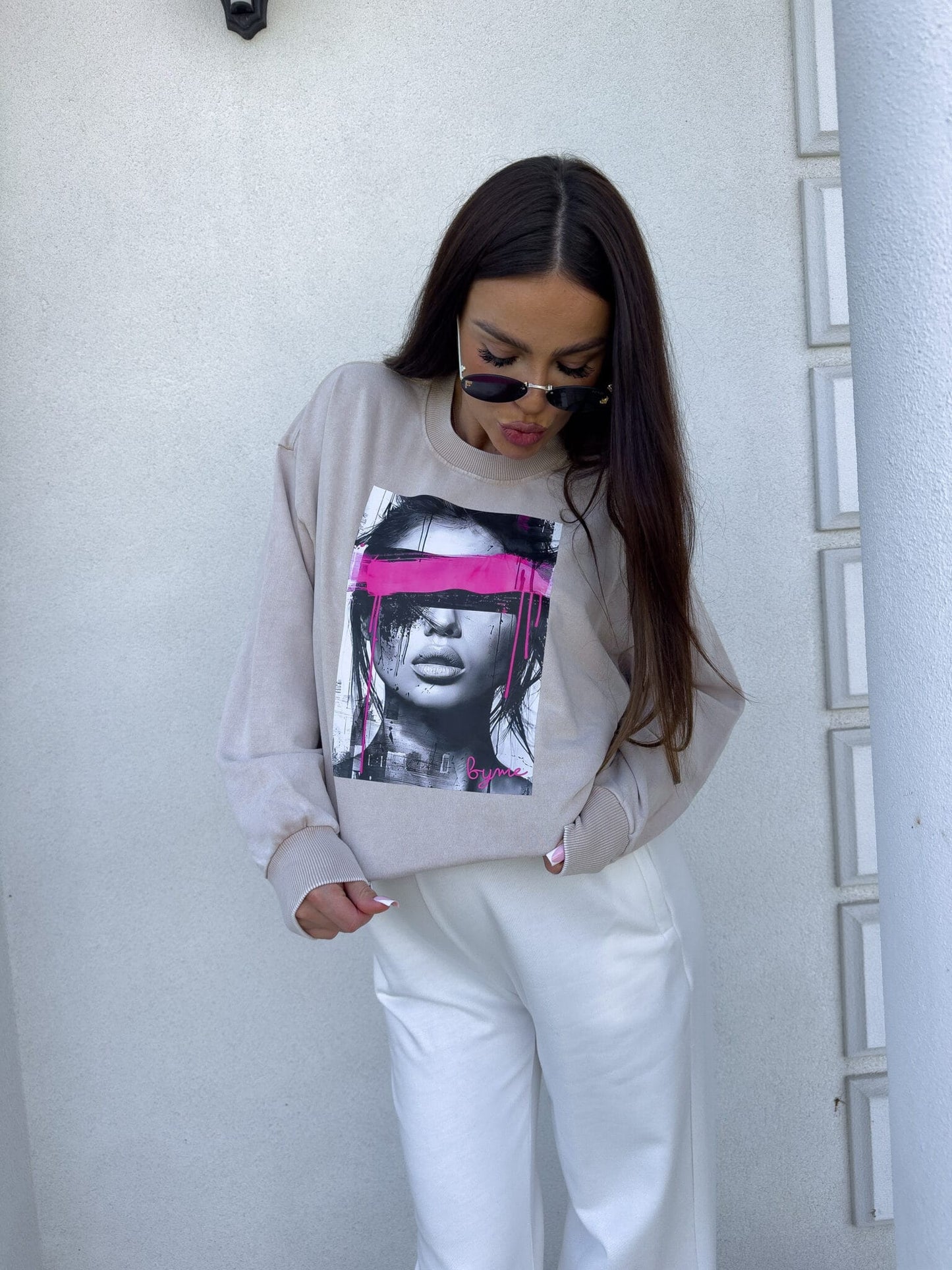 Sweatshirt LOCK - hellbeige