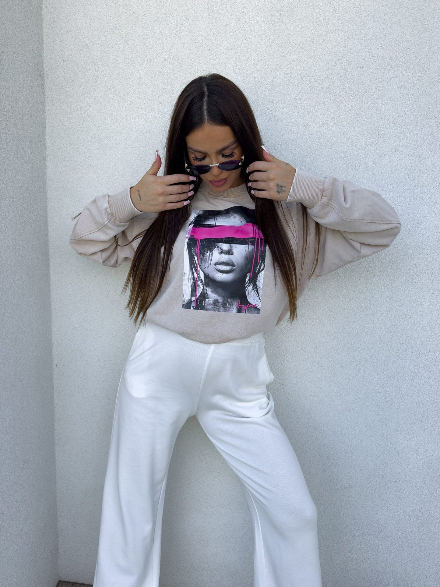 Sweatshirt LOCK - hellbeige