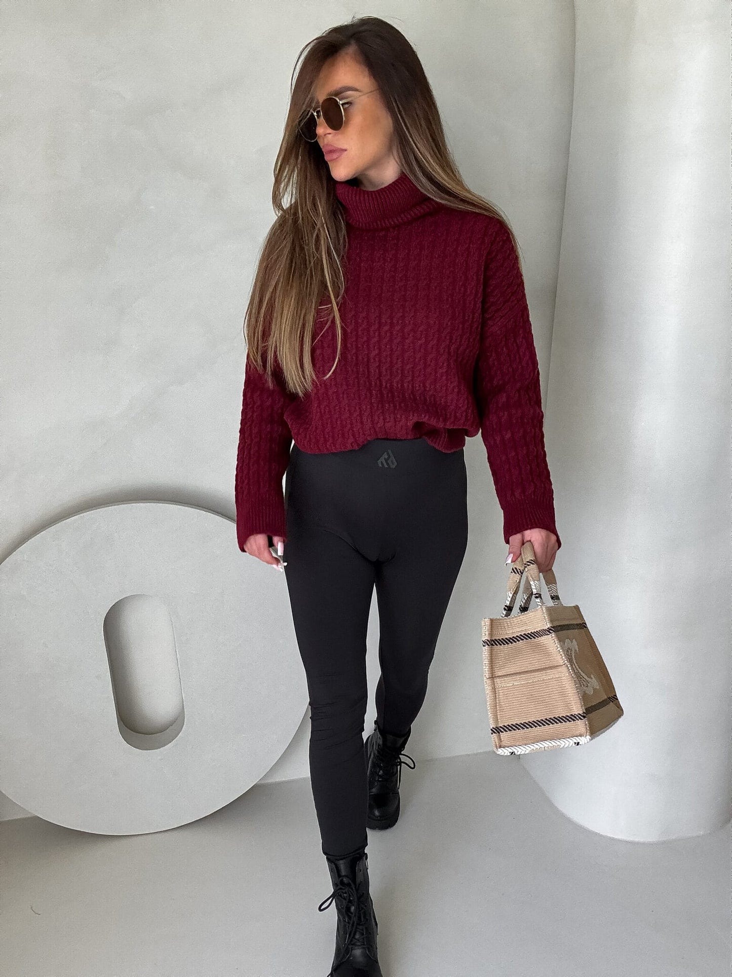 Rollkragenpullover INKO - Bordeaux