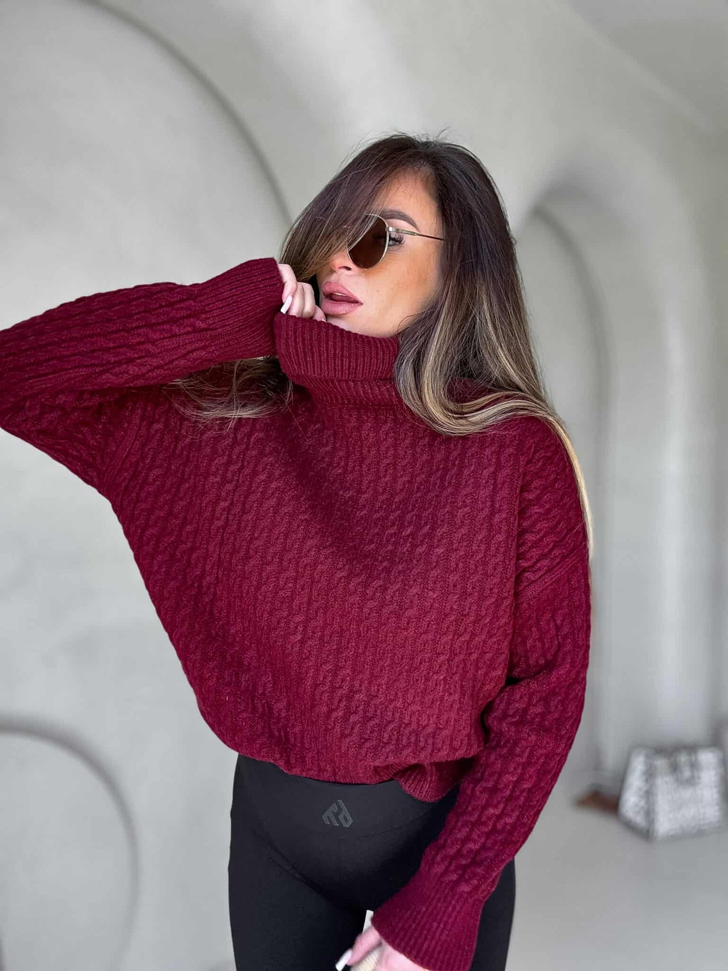 Rollkragenpullover INKO - Bordeaux