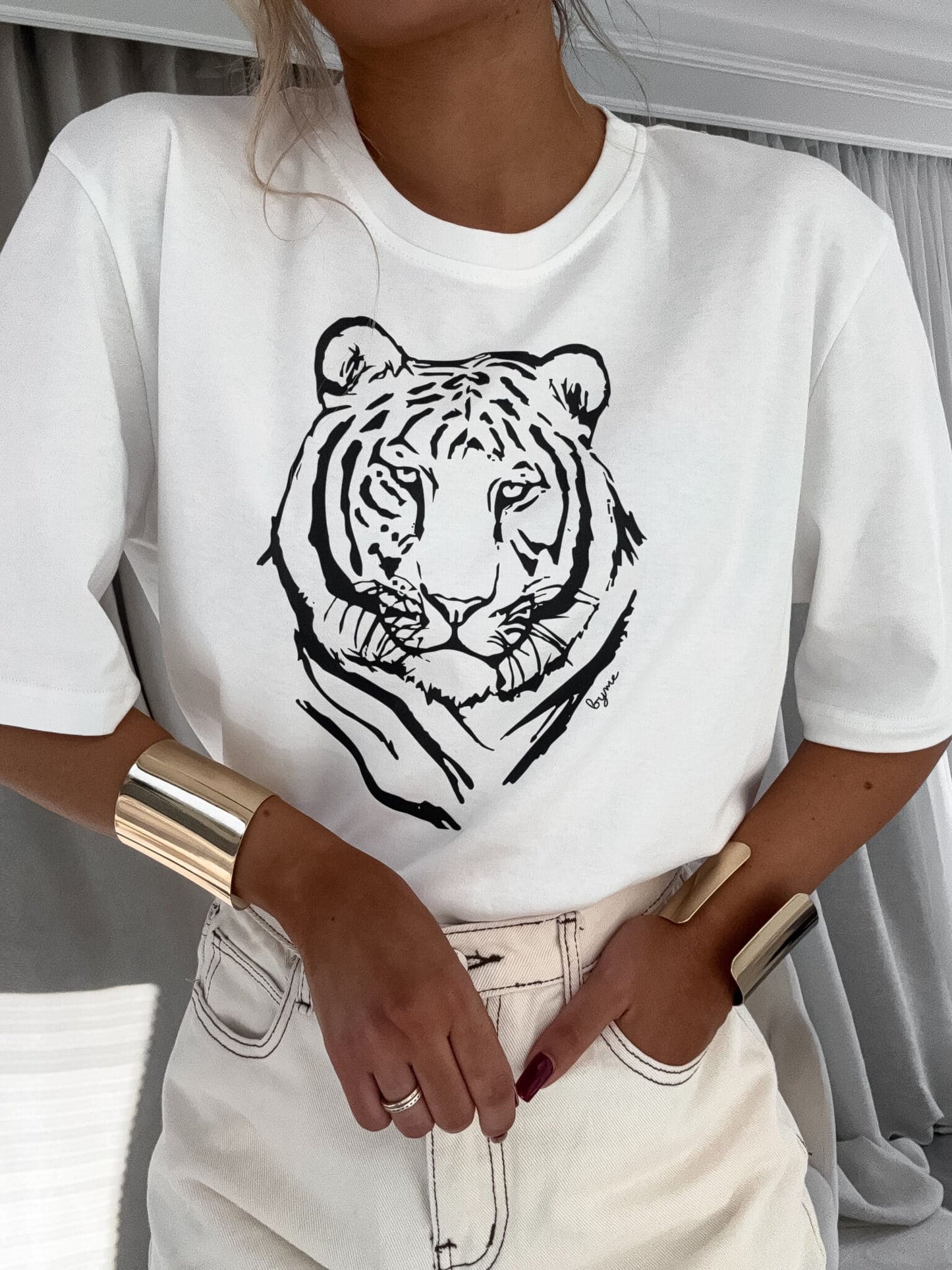 T-shirt TIGER - ecru