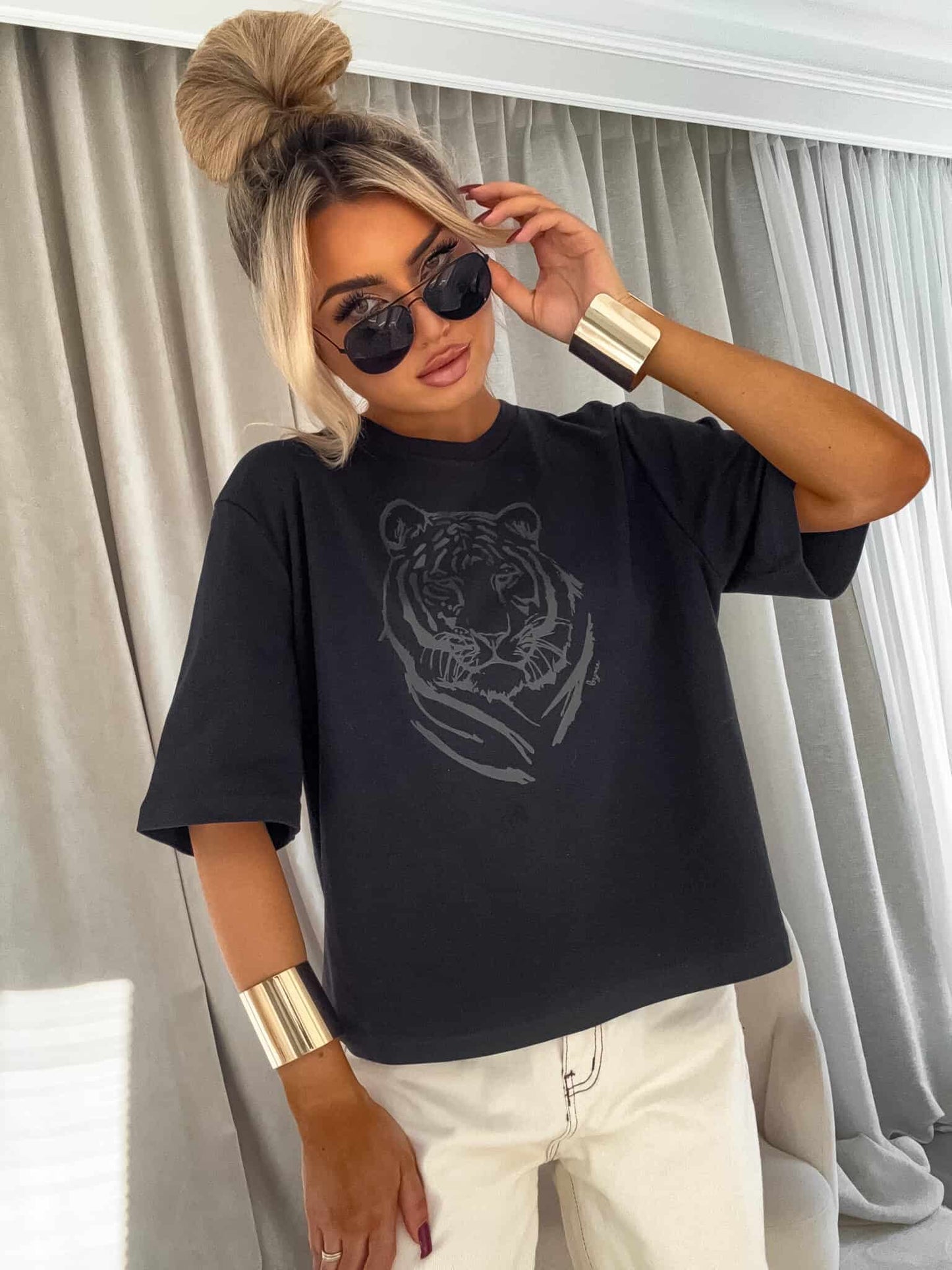 T-shirt TIGER - Schwarz