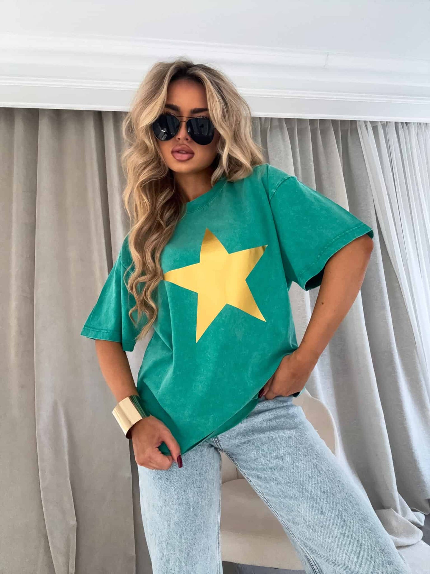 t-shirt STAR - grün