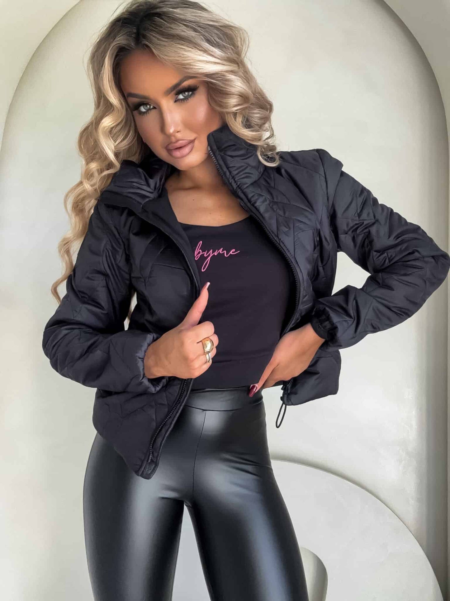 Jacke VESTE III beige – schwarz