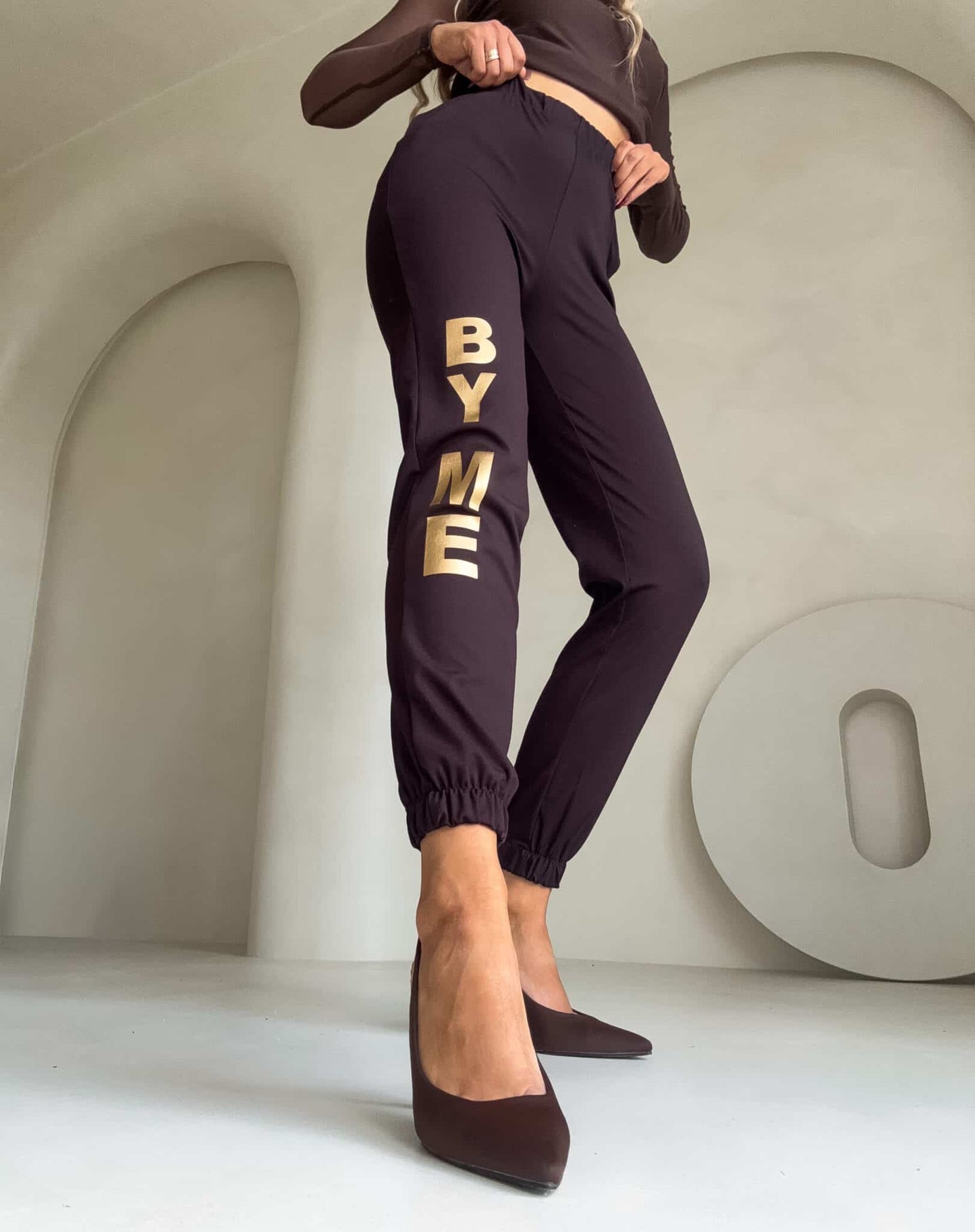 Hose JOGGERY logo - Schoko