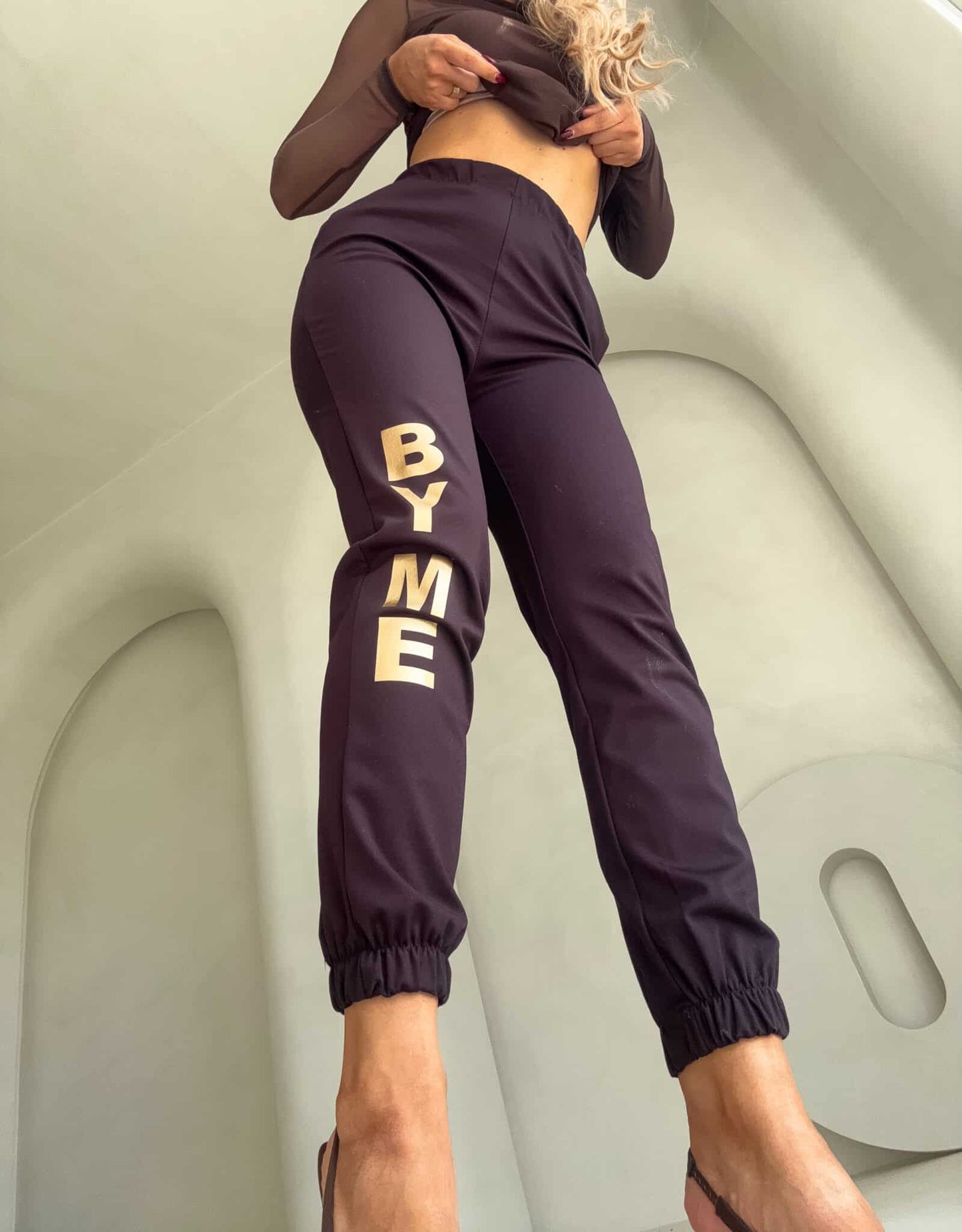 Hose JOGGERY logo - Schoko