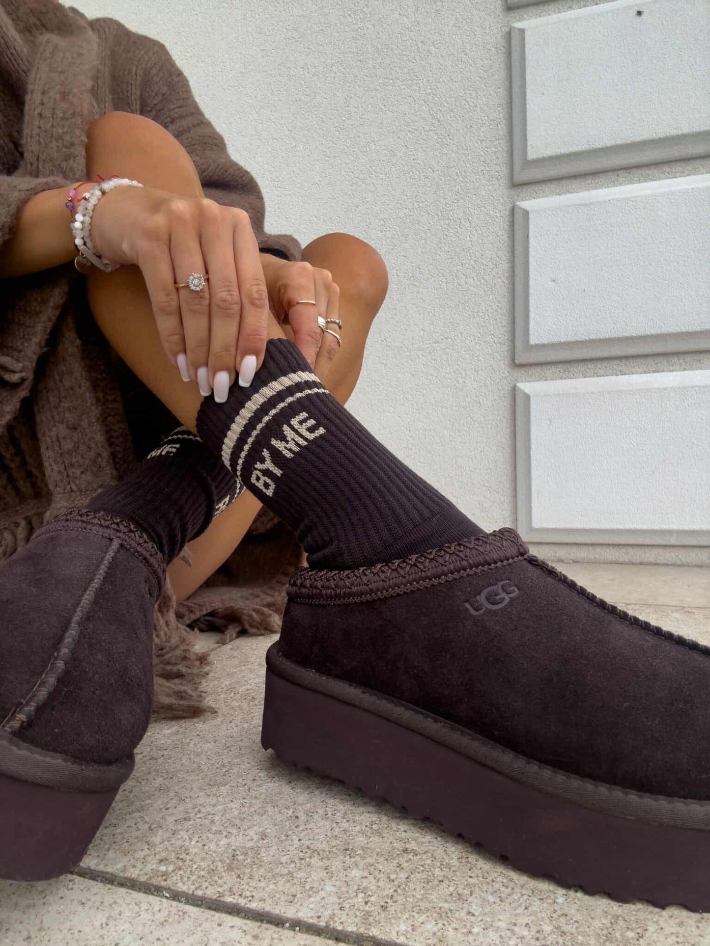 Socken STRIPE –SCHOKOBRAUN