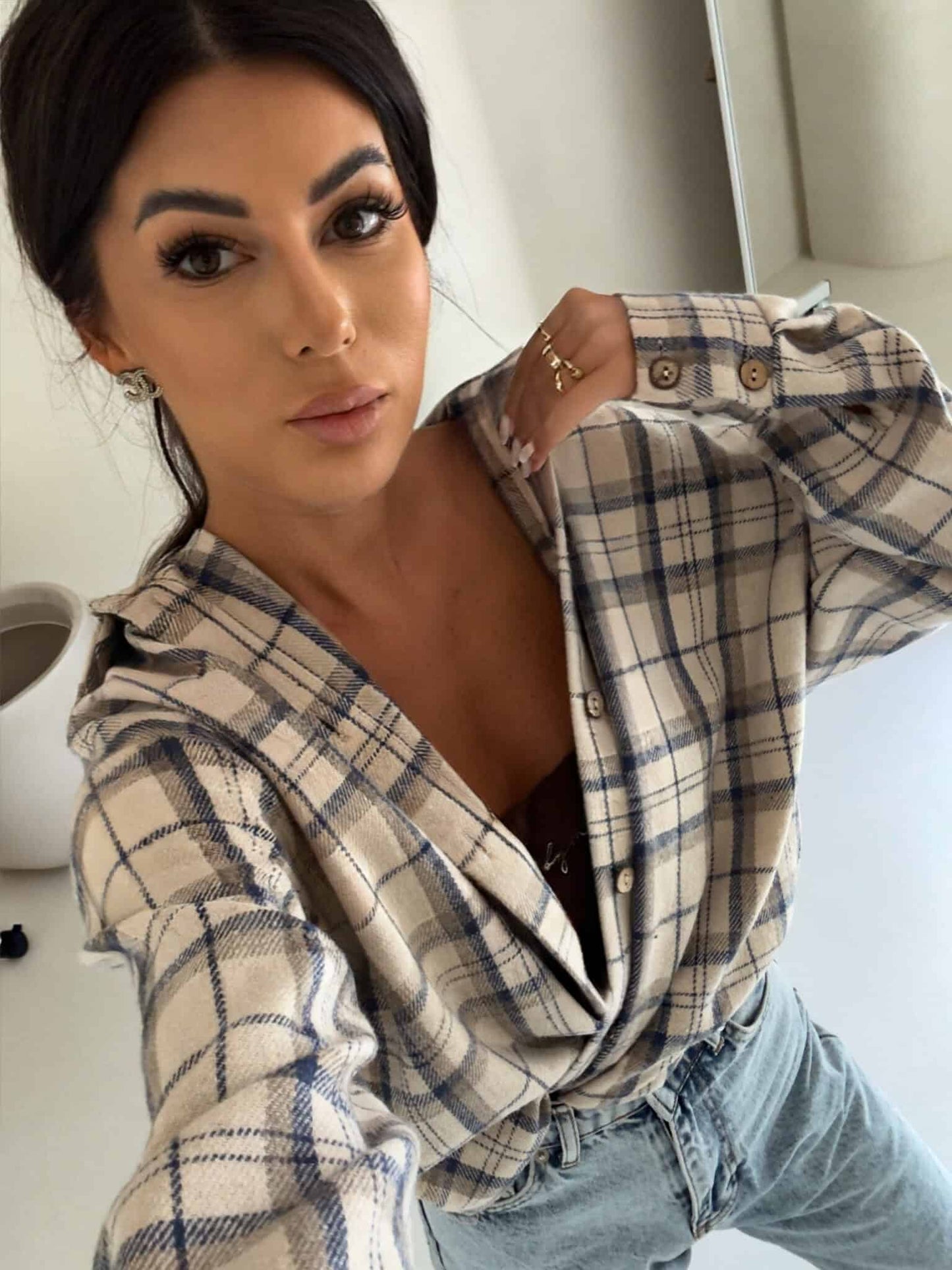 Damenbluse KRATA - beige