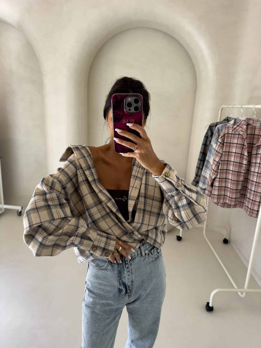 Damenbluse KRATA - beige