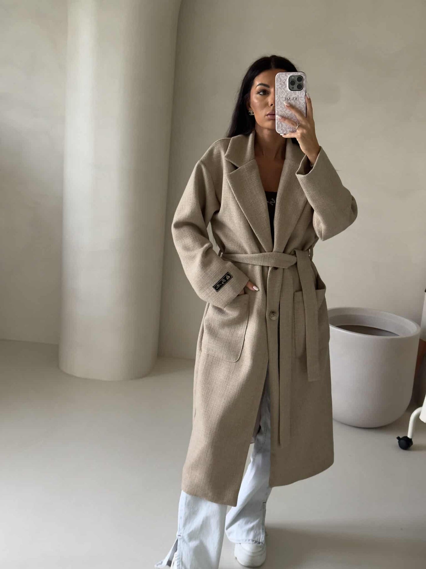 Mantel BOSS – beige