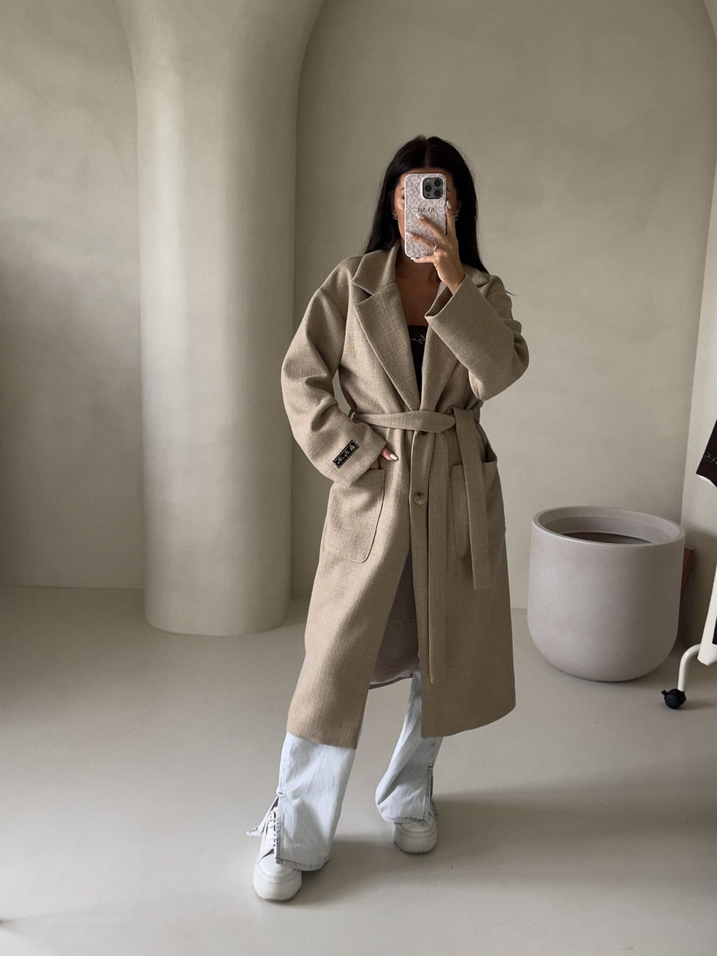 Mantel BOSS – beige